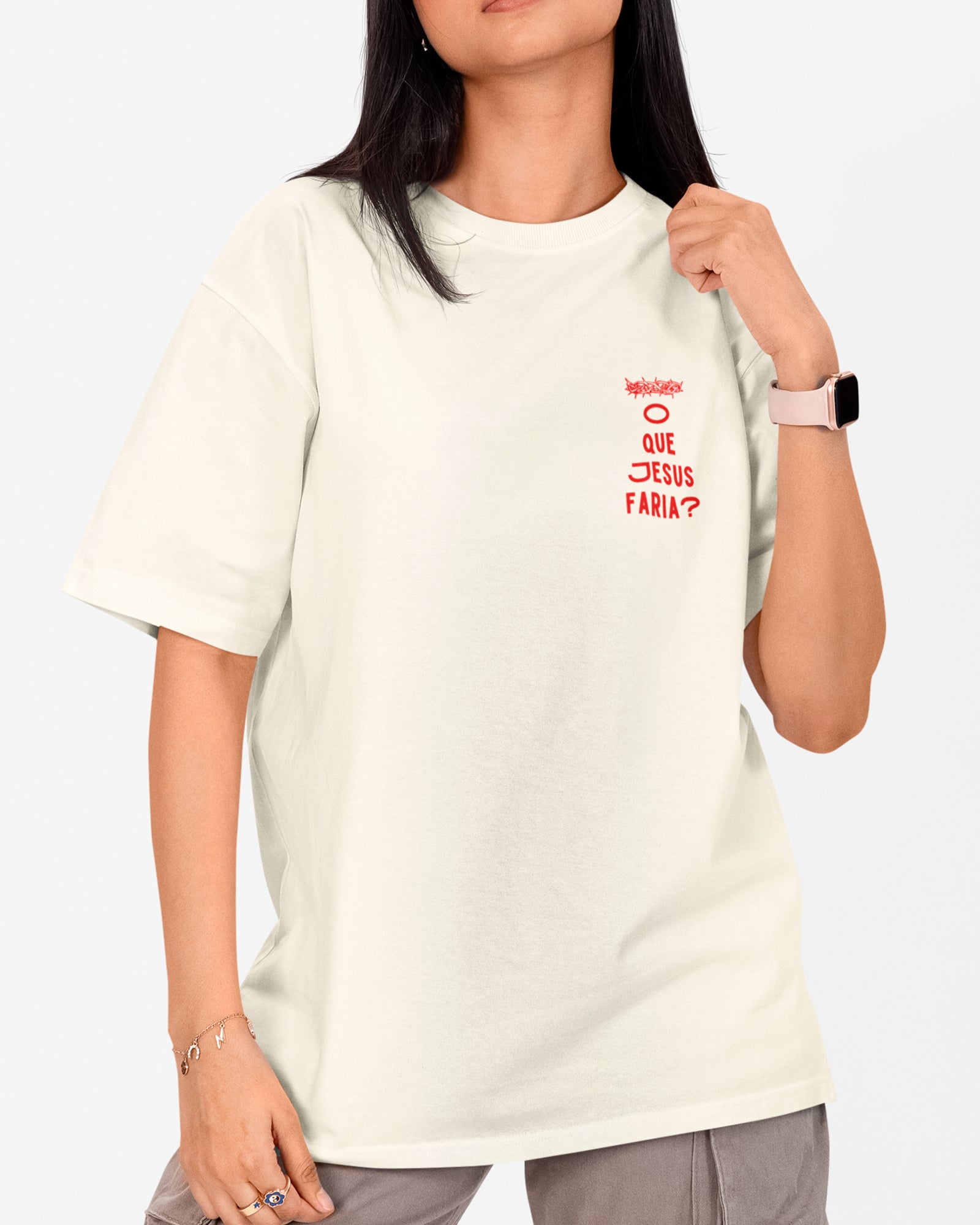 Camiseta de Algodão O Que Jesus Faria?