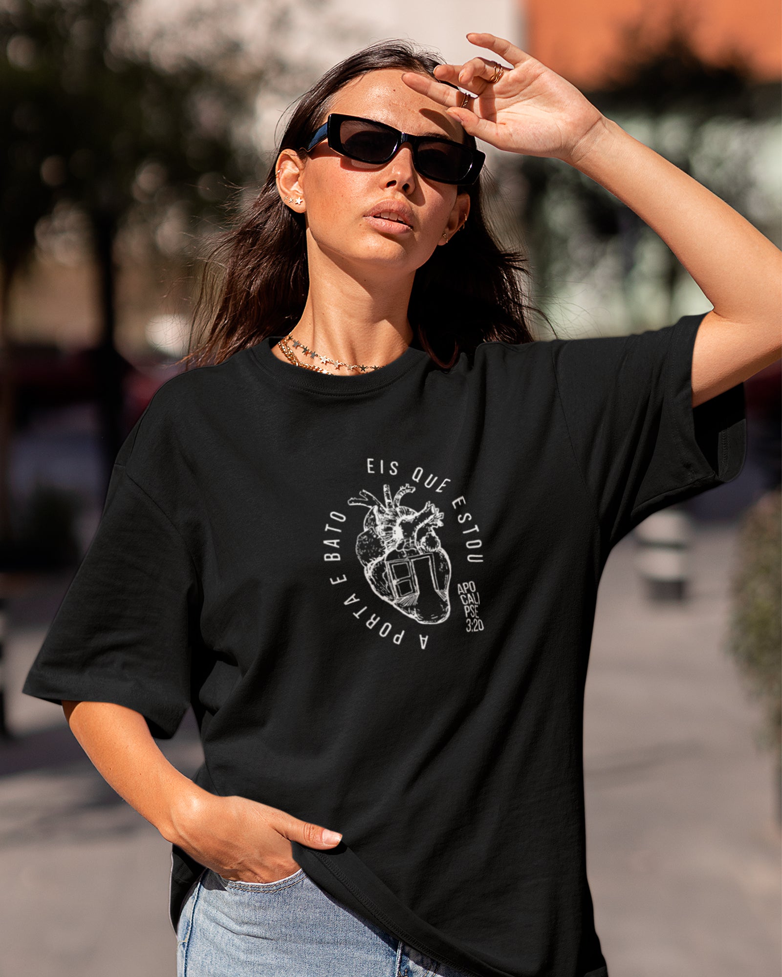 Camiseta de Algodão Eis Que Estou A Porta E Bato