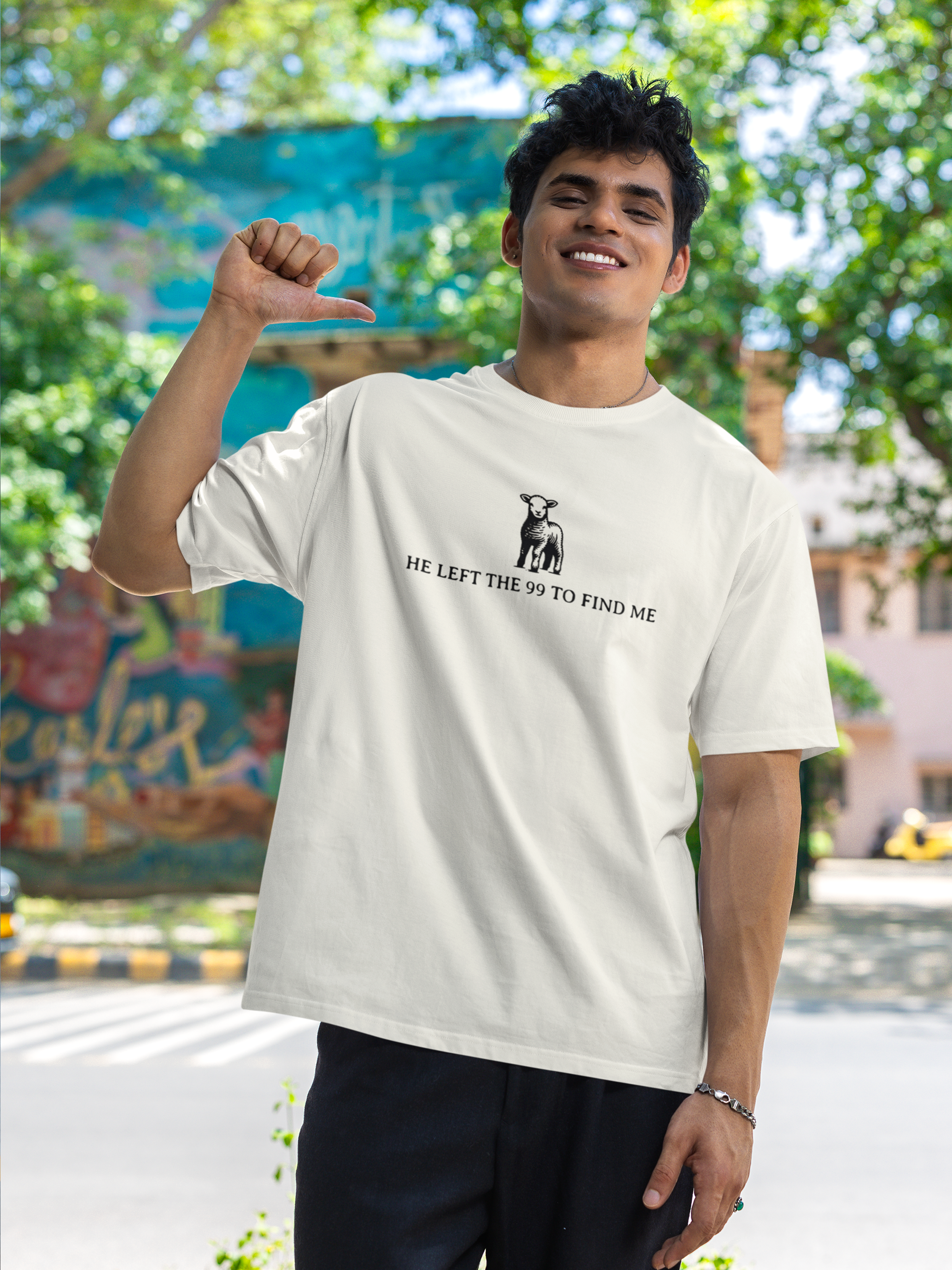 Camiseta de Algodão He Left The 99 To Find Me