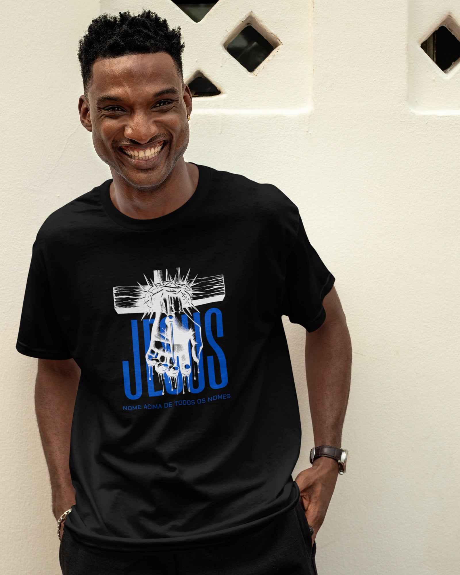 Camiseta de Algodão Nome Acima De Todos Os Nomes