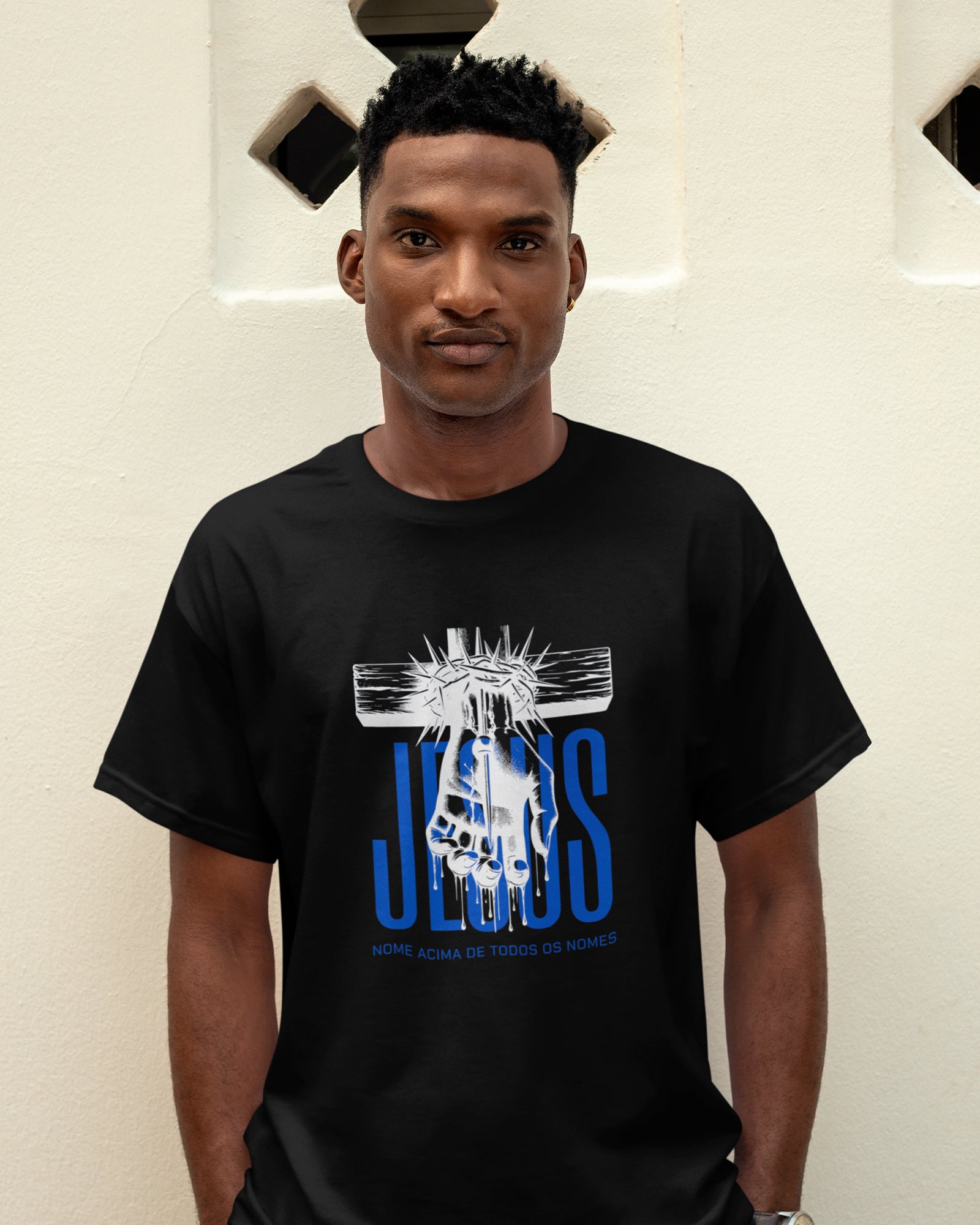 Camiseta de Algodão Nome Acima De Todos Os Nomes