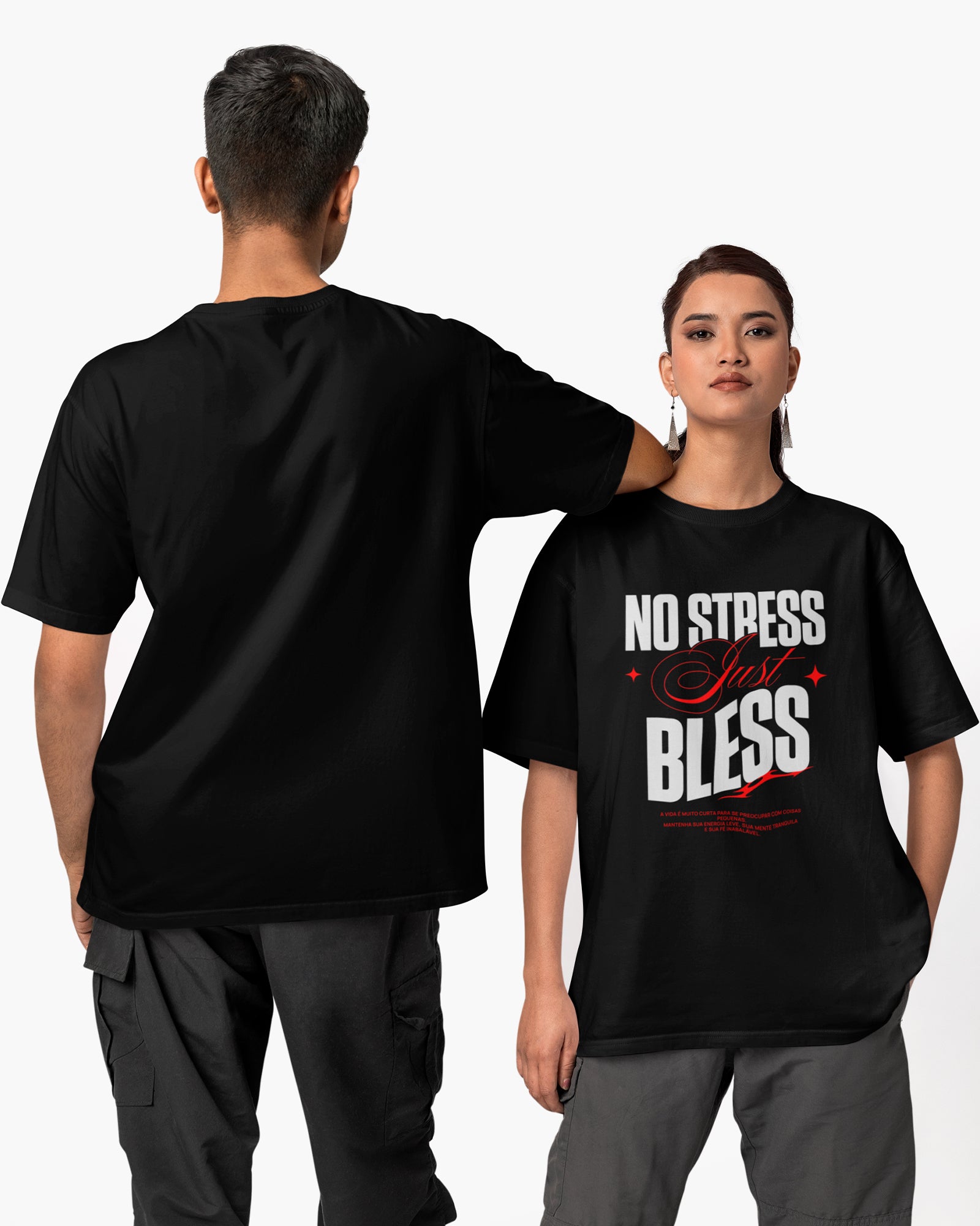 Camiseta de Algodão Sem Estresse