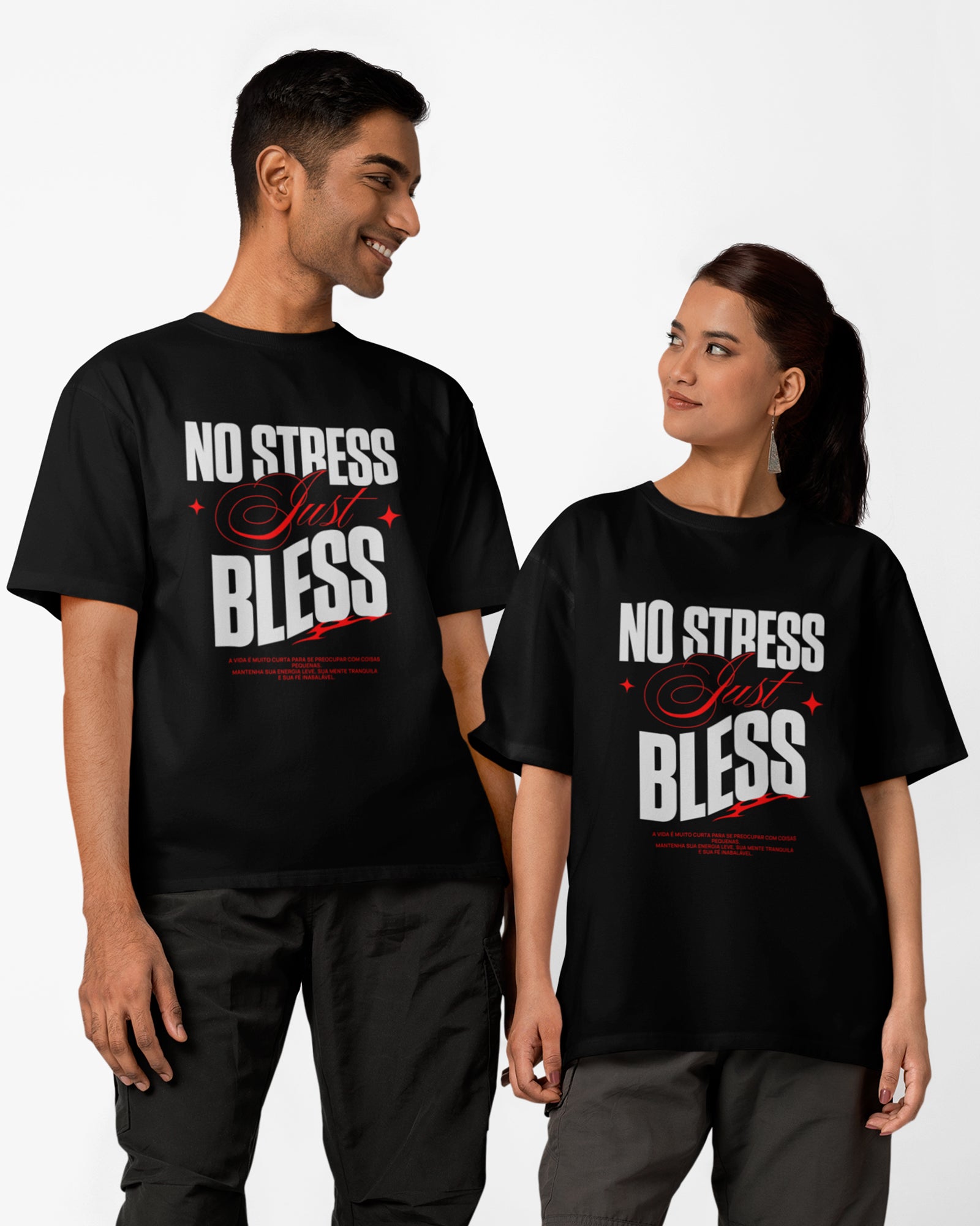 Camiseta de Algodão Sem Estresse