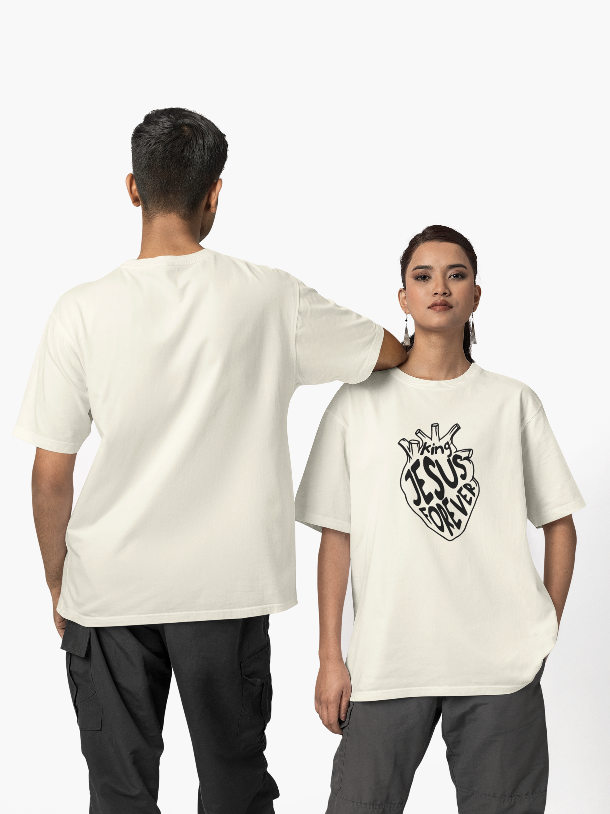 Camiseta de Algodão King Jesus Forever