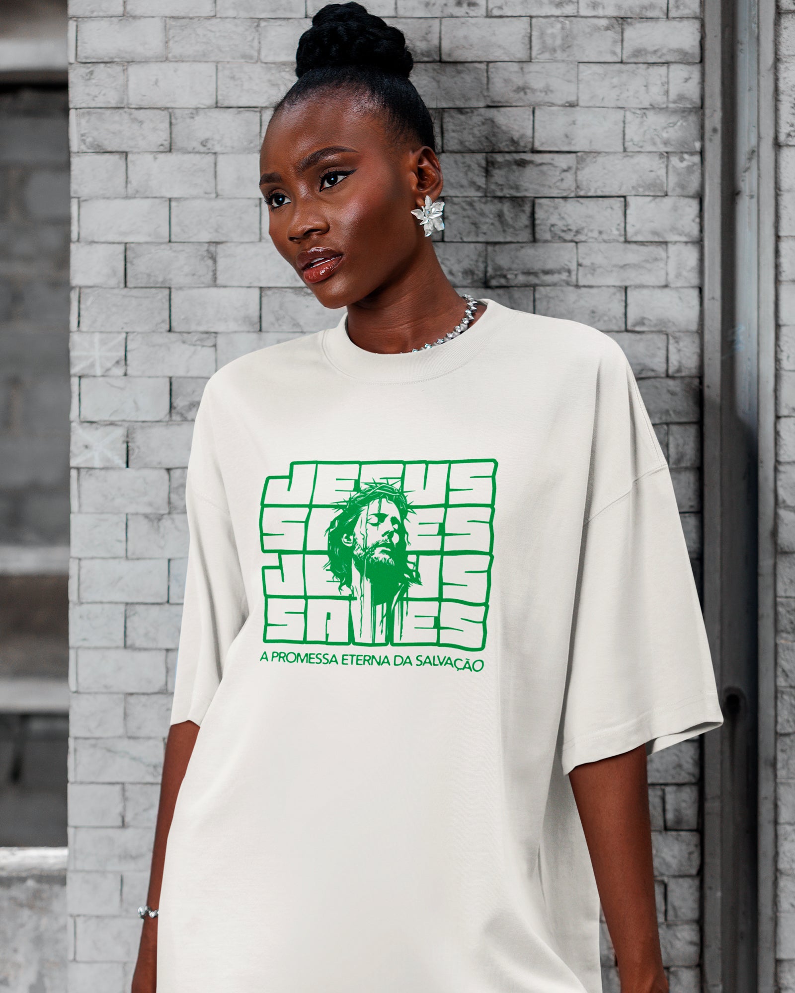 Camiseta de Algodão Jesus Saves