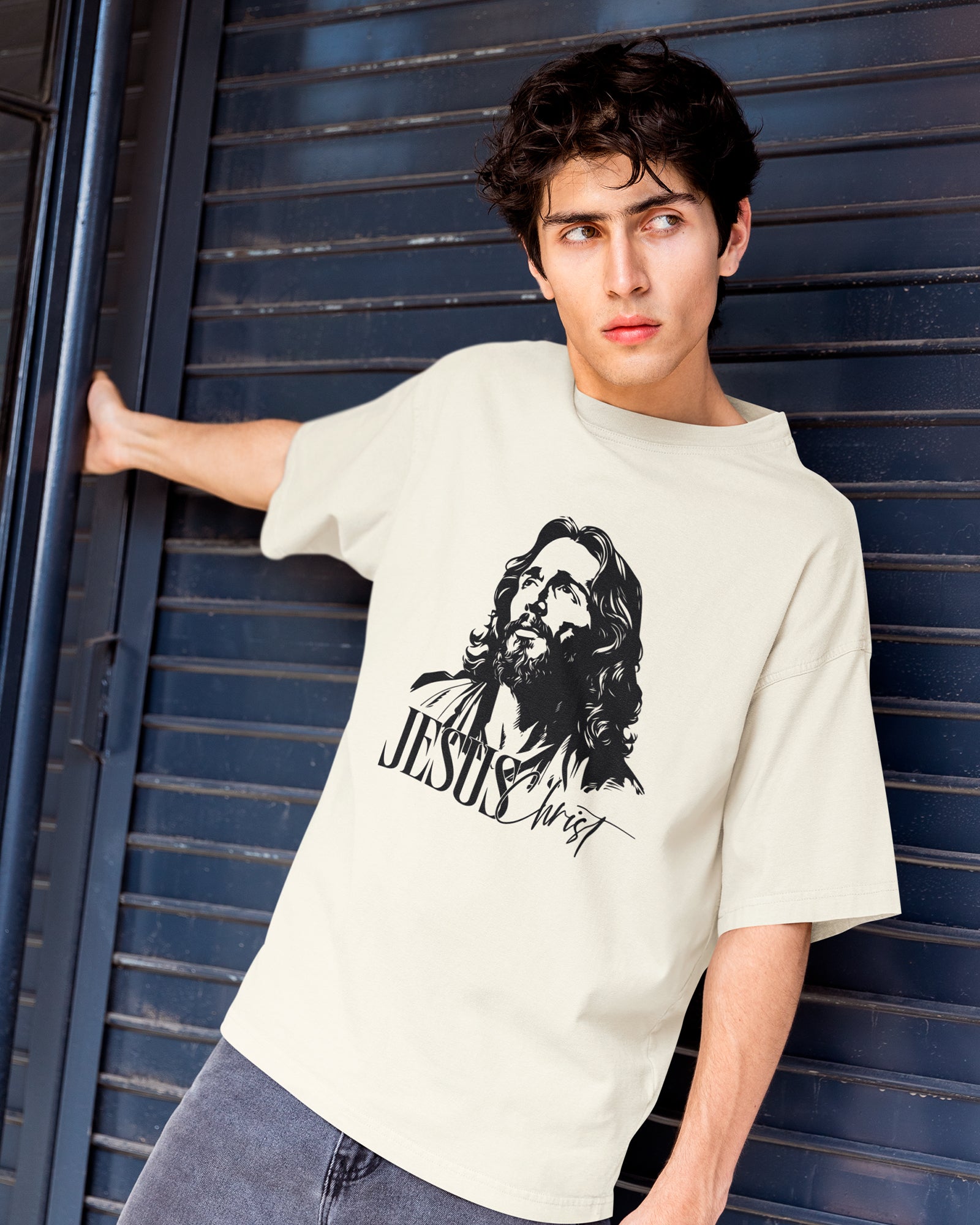 Camiseta de Algodão Face De Jesus