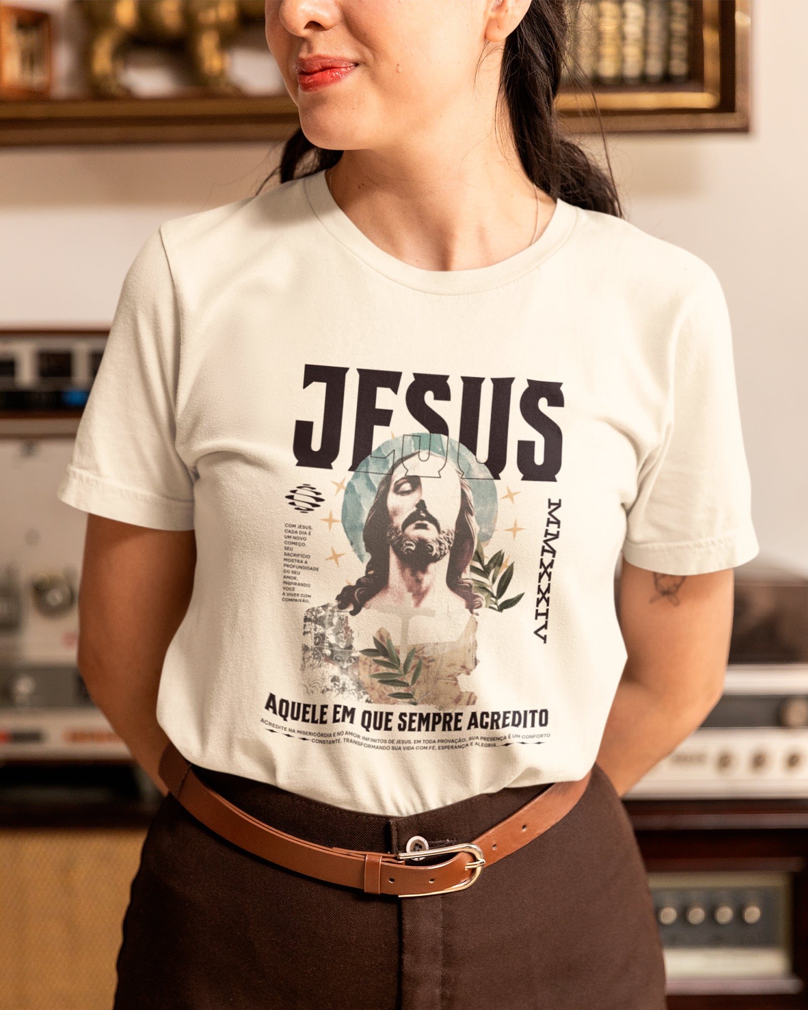 Camiseta de Algodão Aquele Em Que Sempre Acredito