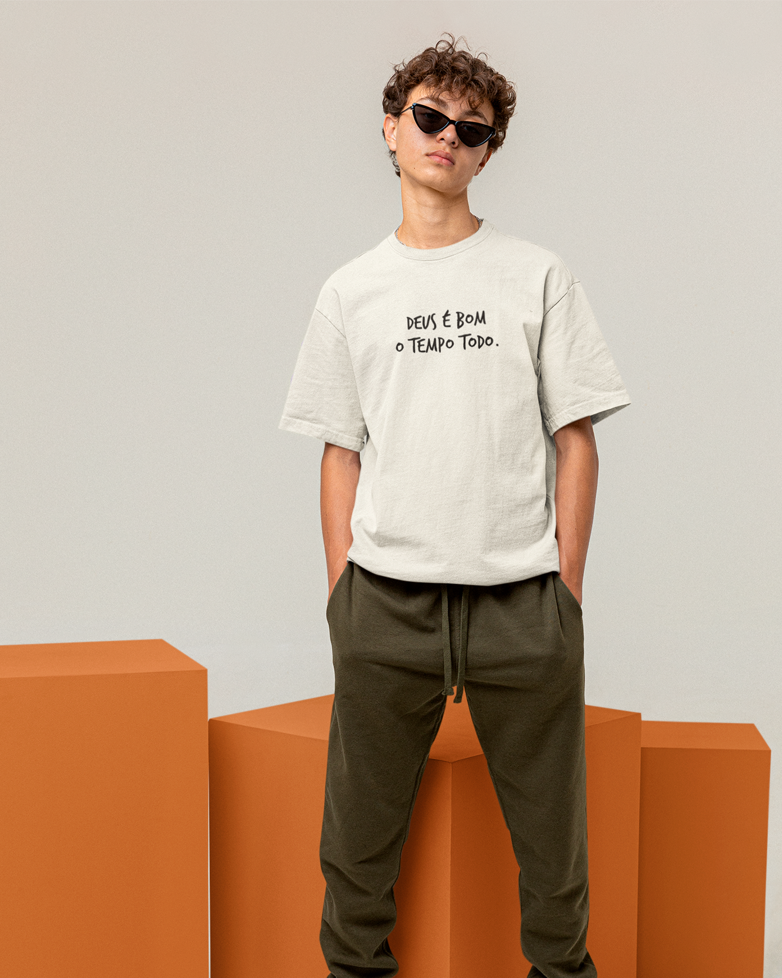 Camiseta de Algodão Deus É bom