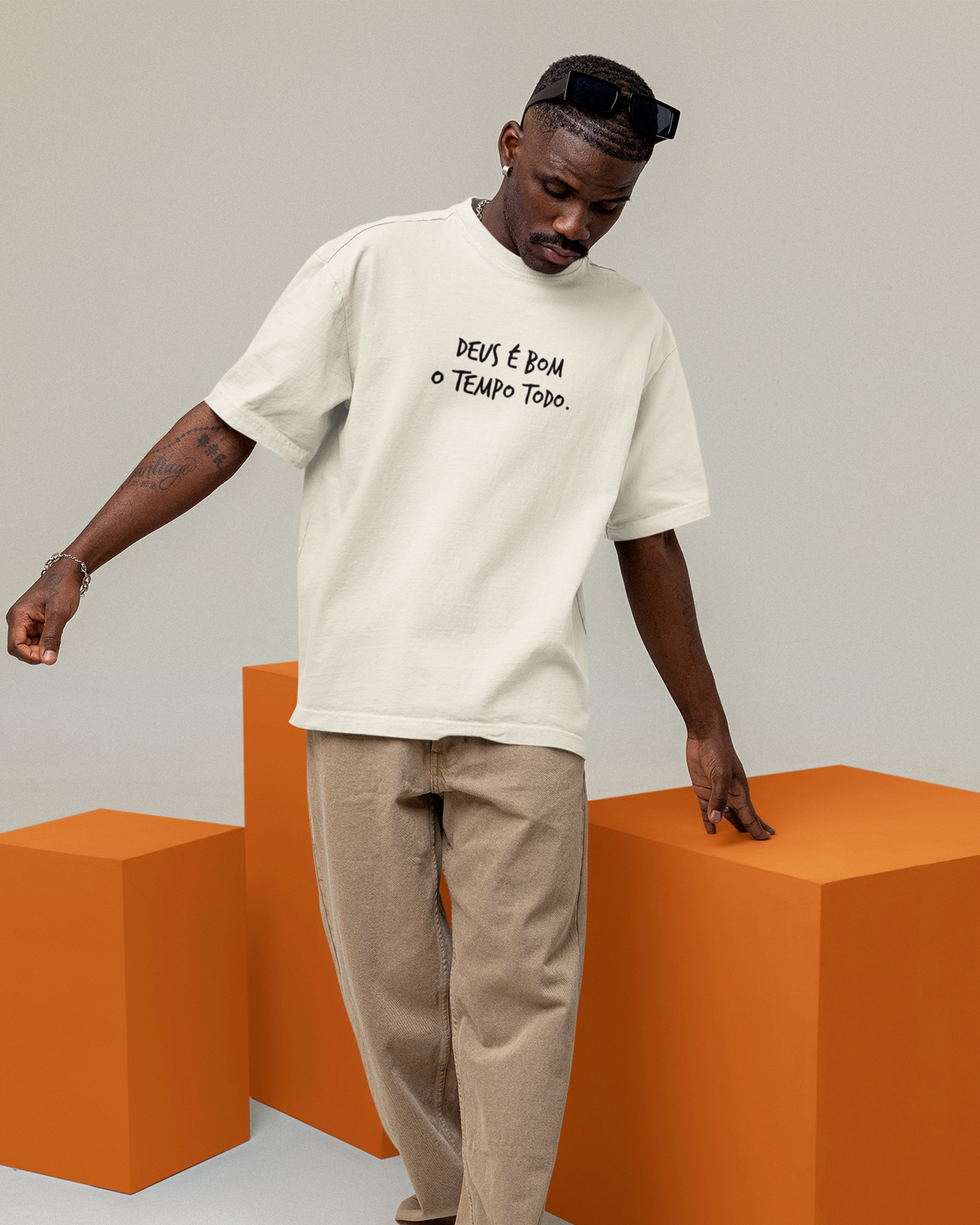 Camiseta de Algodão Deus É bom