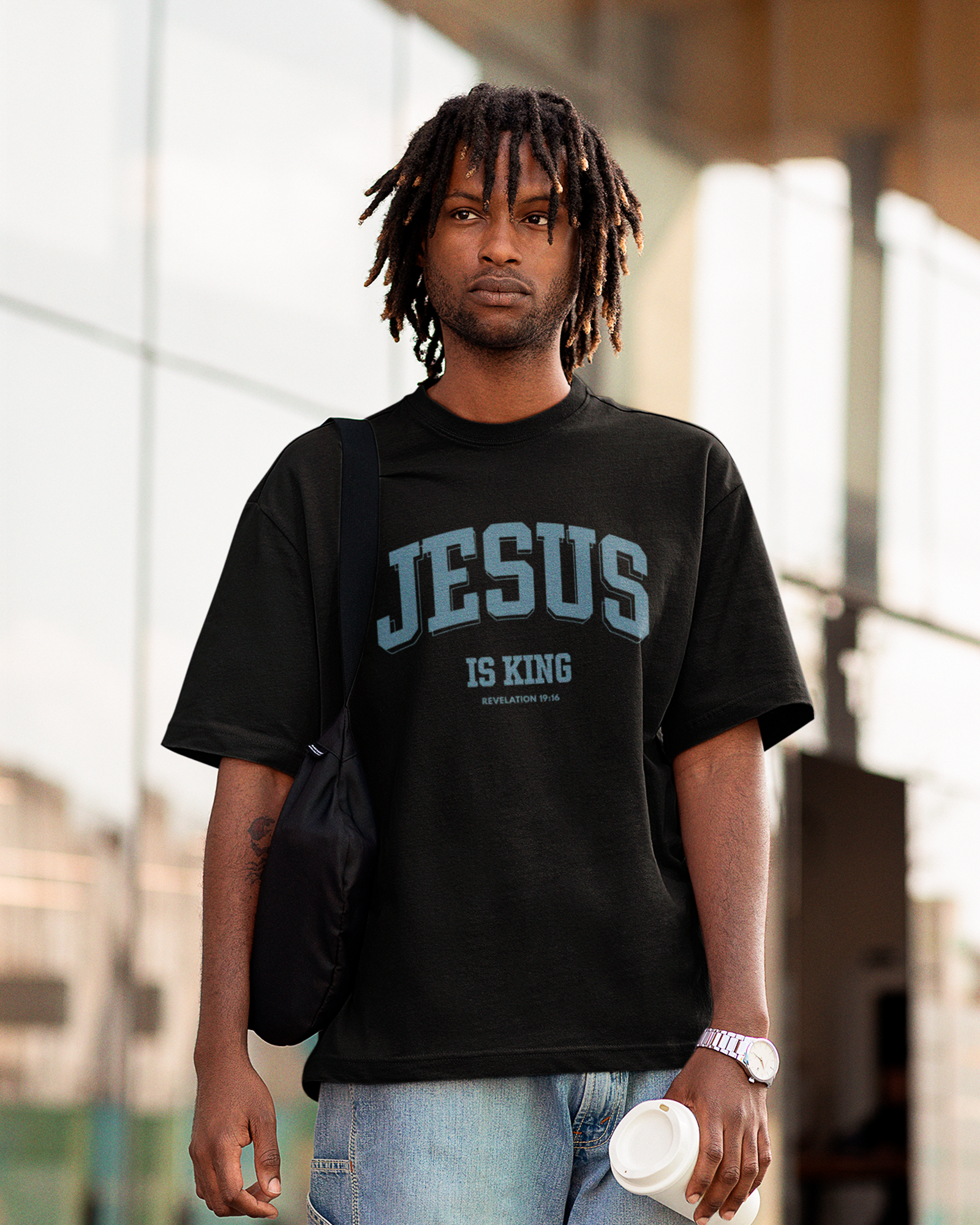 Camiseta de Algodão Jesus Is King