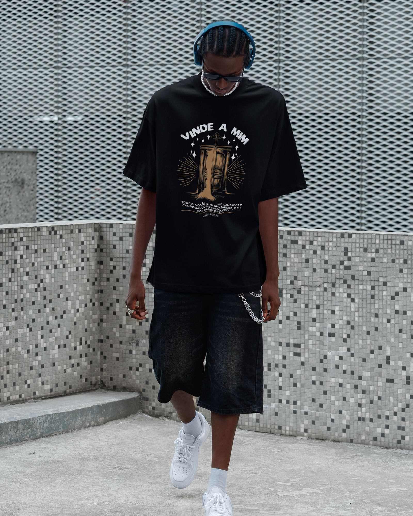 Camiseta de Algodão Vinde A Mim