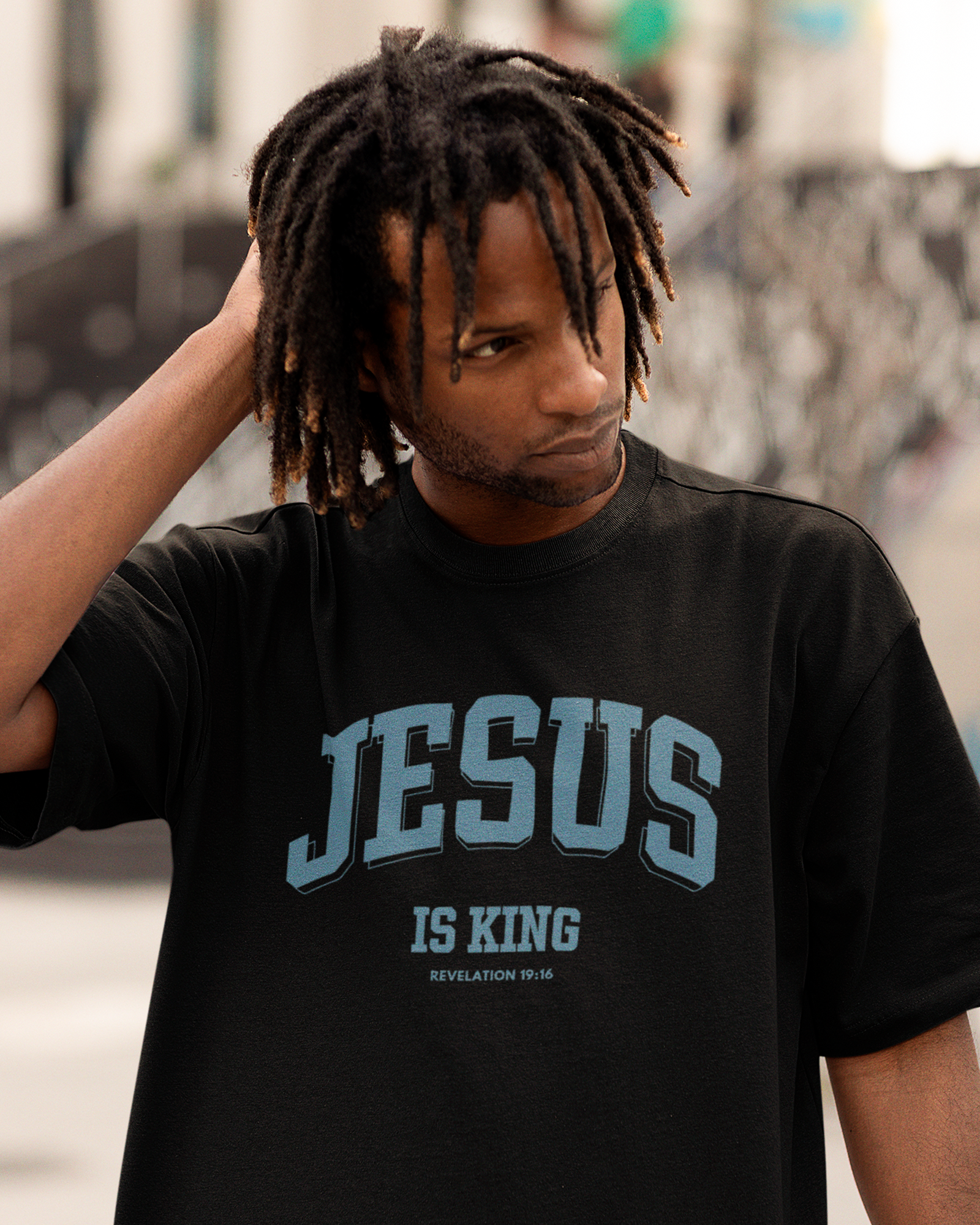 Camiseta de Algodão Jesus Is King