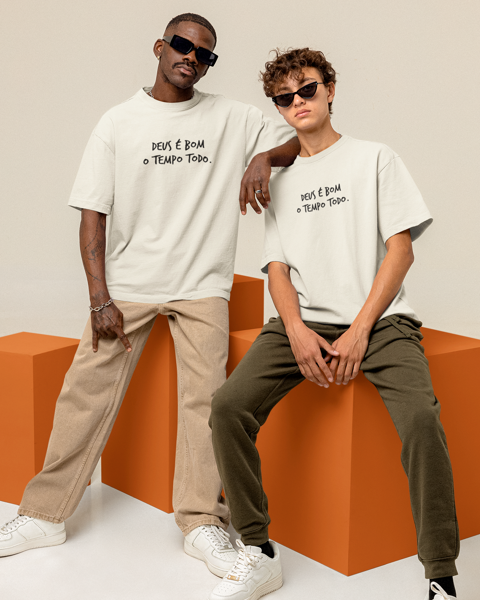 Camiseta de Algodão Deus É bom