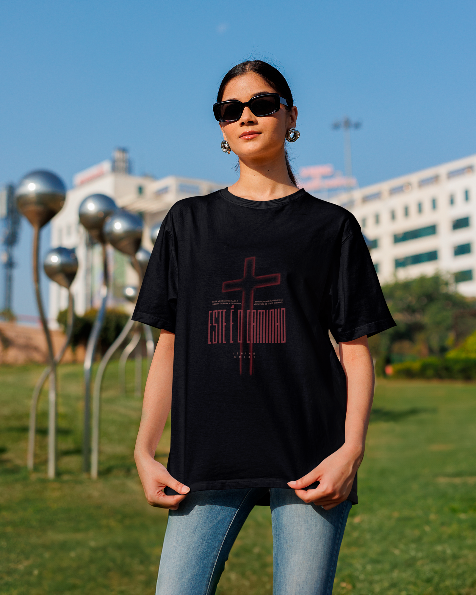 Camiseta de Algodão Este É O Caminho