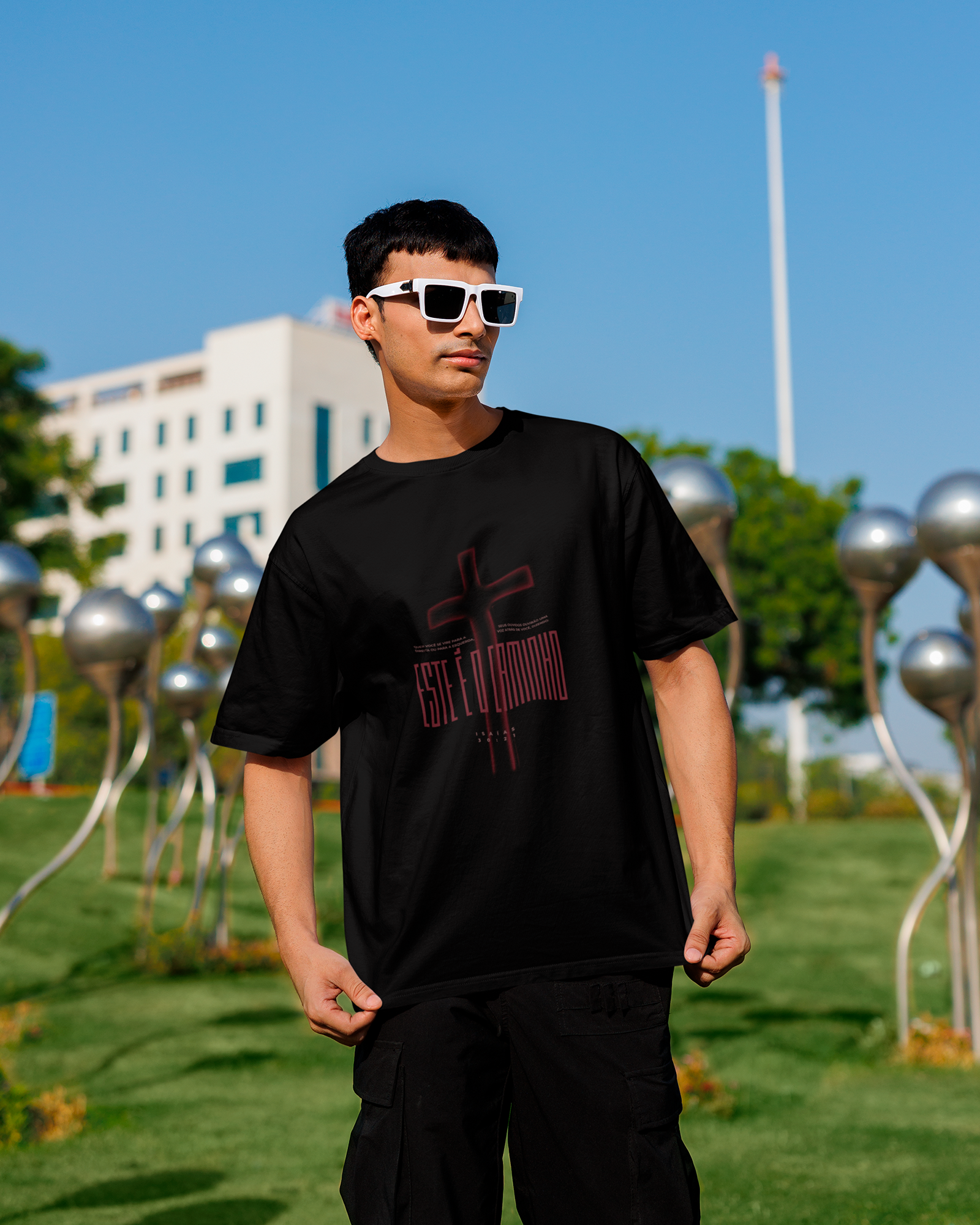 Camiseta de Algodão Este É O Caminho