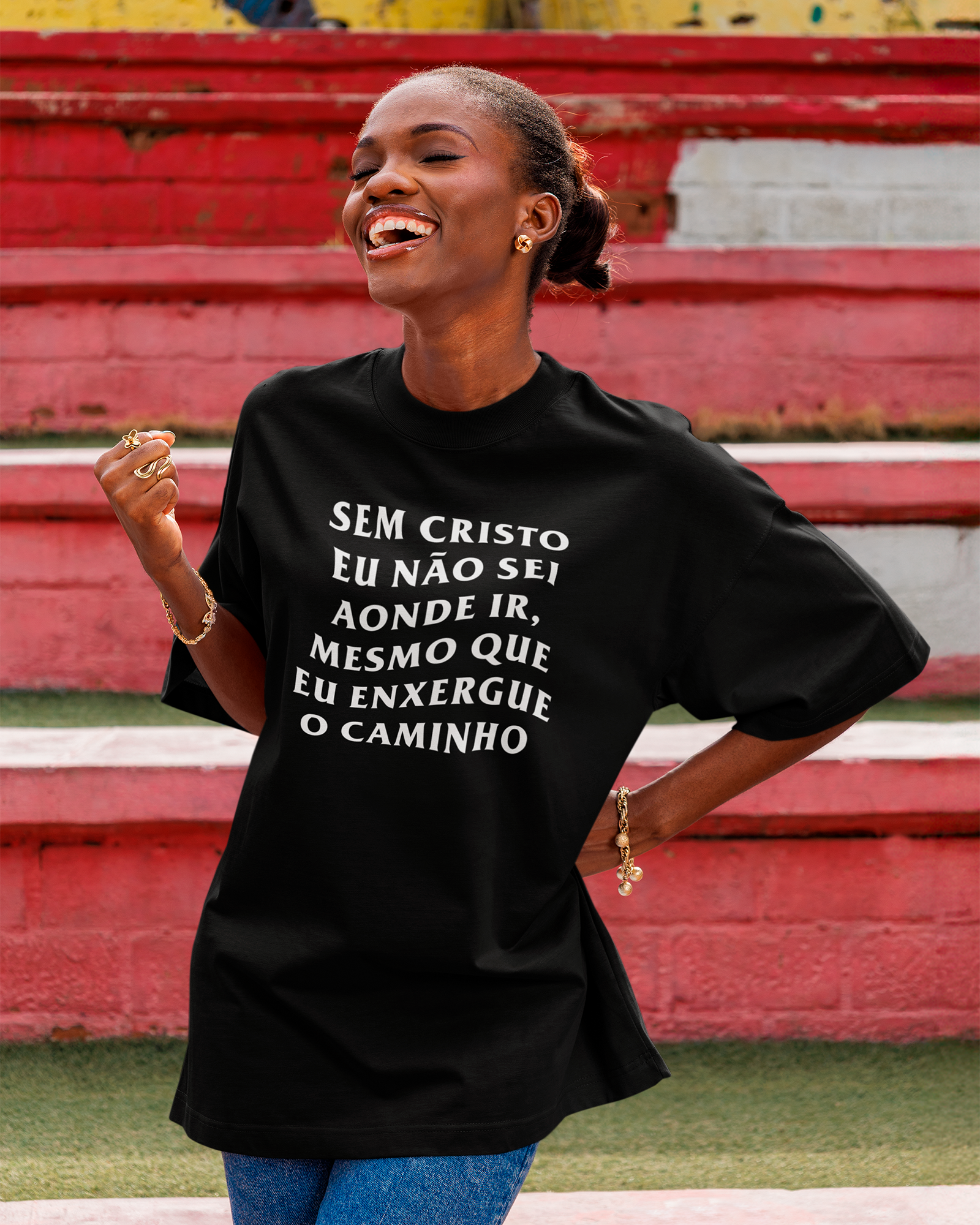 Camiseta de Algodão Sem Cristo Eu Não Sei Aonde Ir