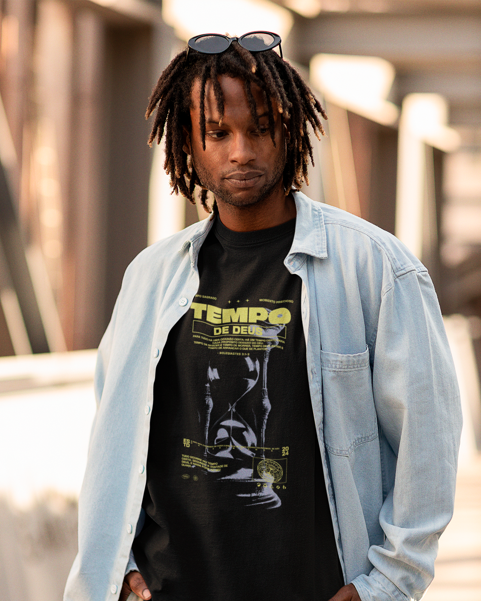 Camiseta de Algodão Tempo De Deus