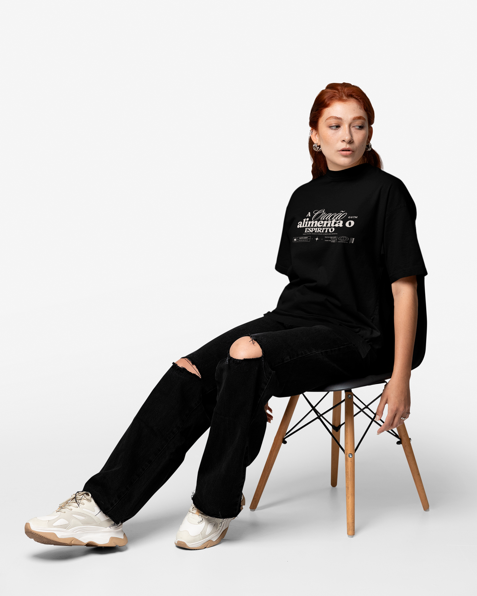 Camiseta de Algodão A Oração Alimenta O Espirito