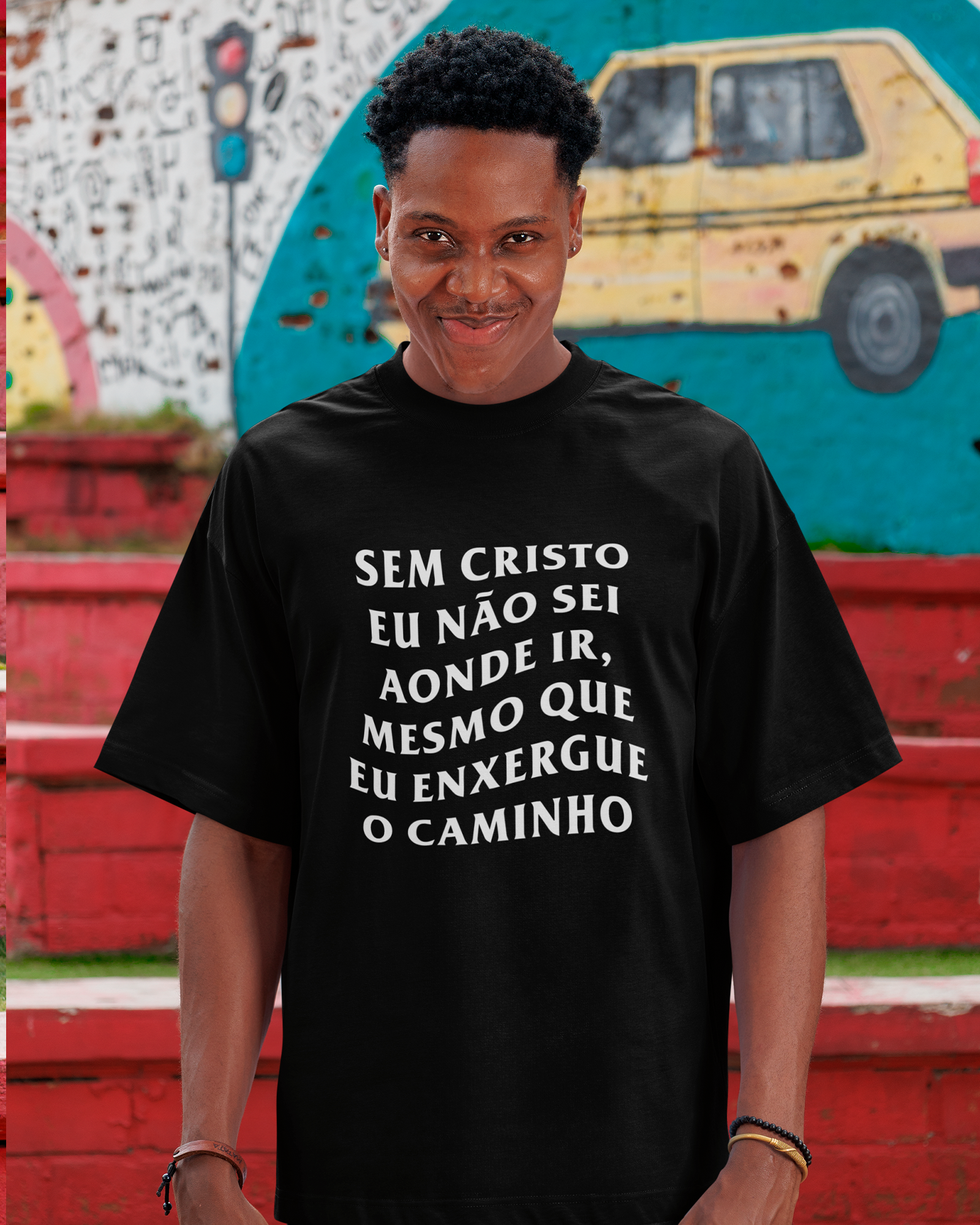 Camiseta de Algodão Sem Cristo Eu Não Sei Aonde Ir