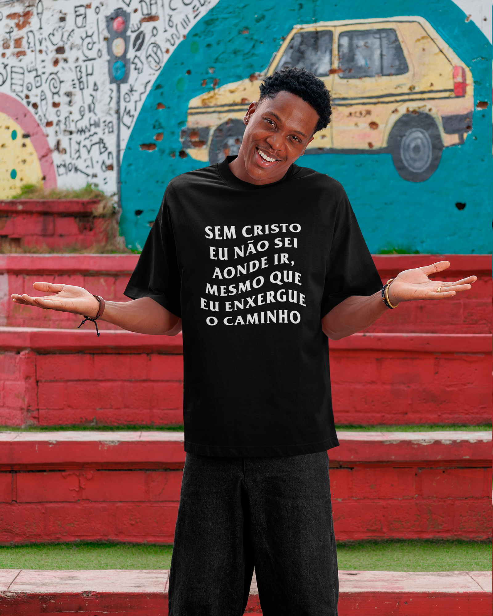 Camiseta de Algodão Sem Cristo Eu Não Sei Aonde Ir