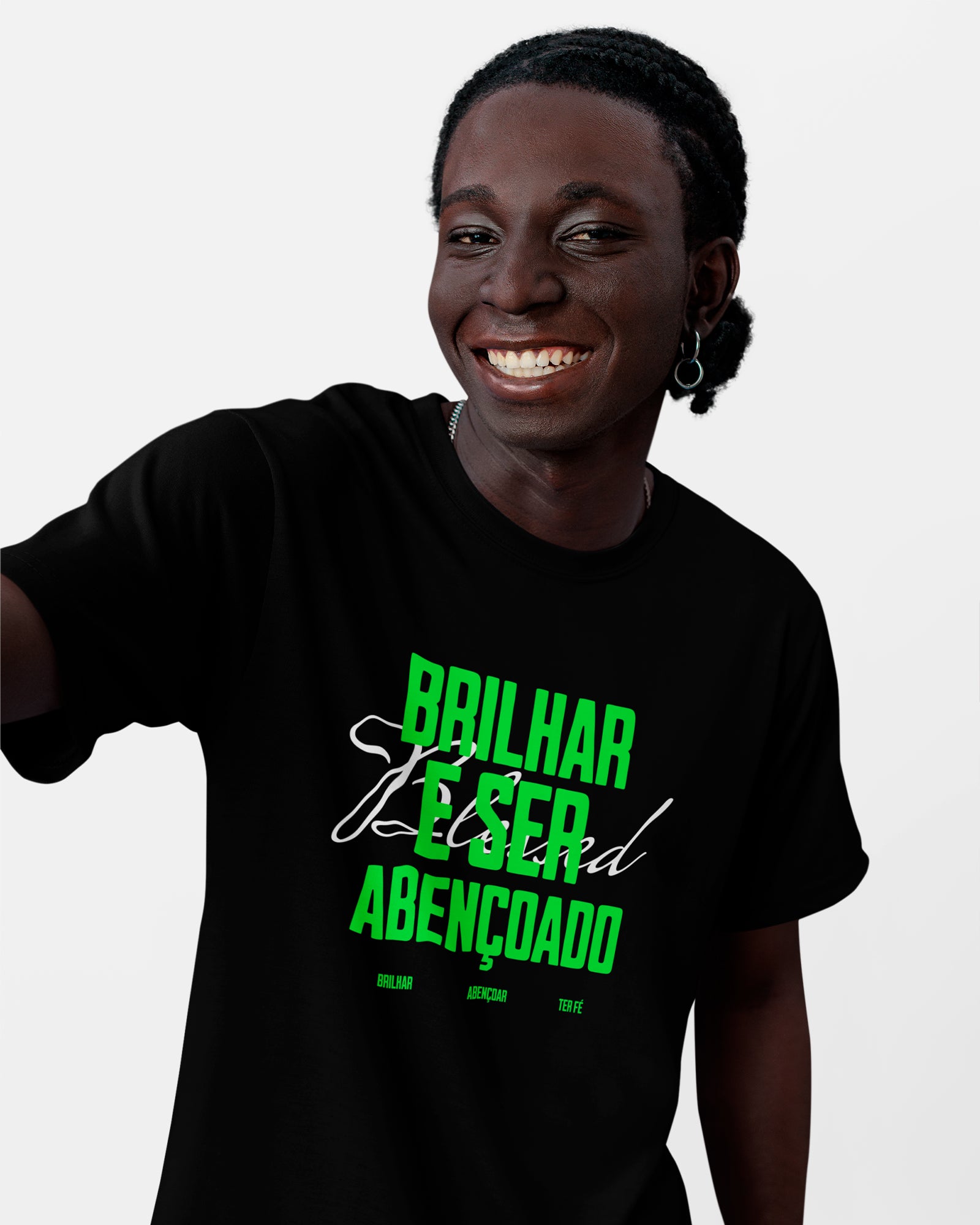 Camiseta de Algodão Brilhar E Ser Abençoado