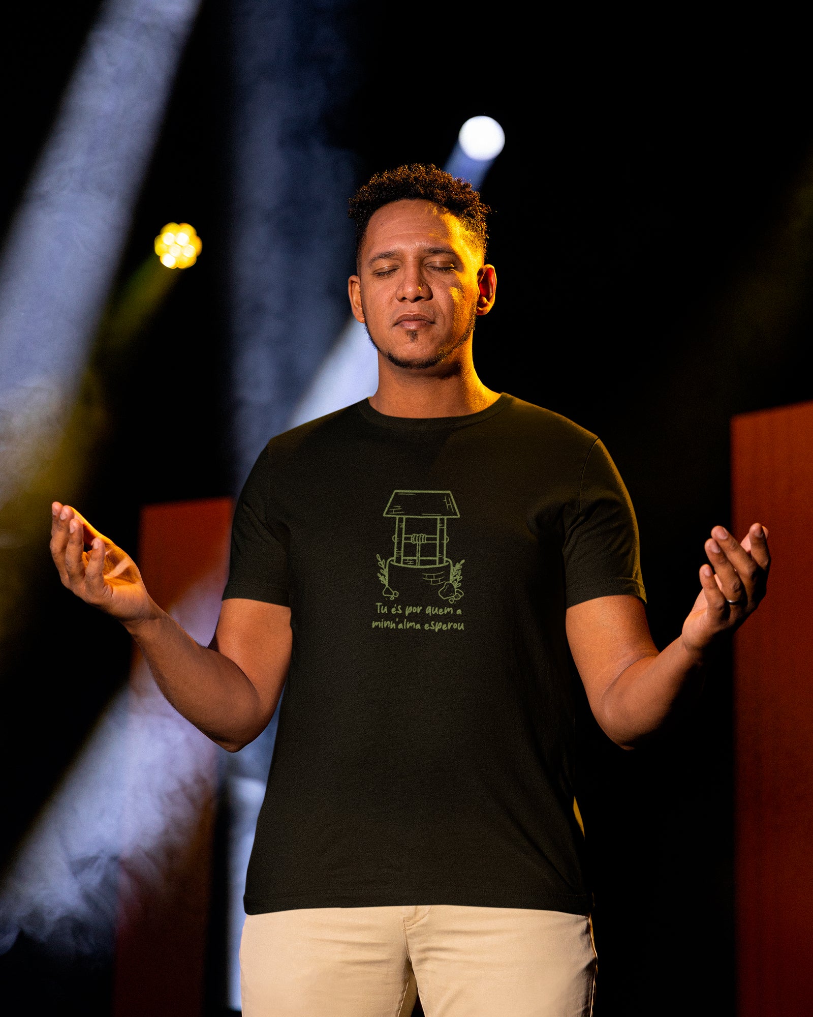 Camiseta de Algodão Tu És Por Quem A Minha Alma Esperou