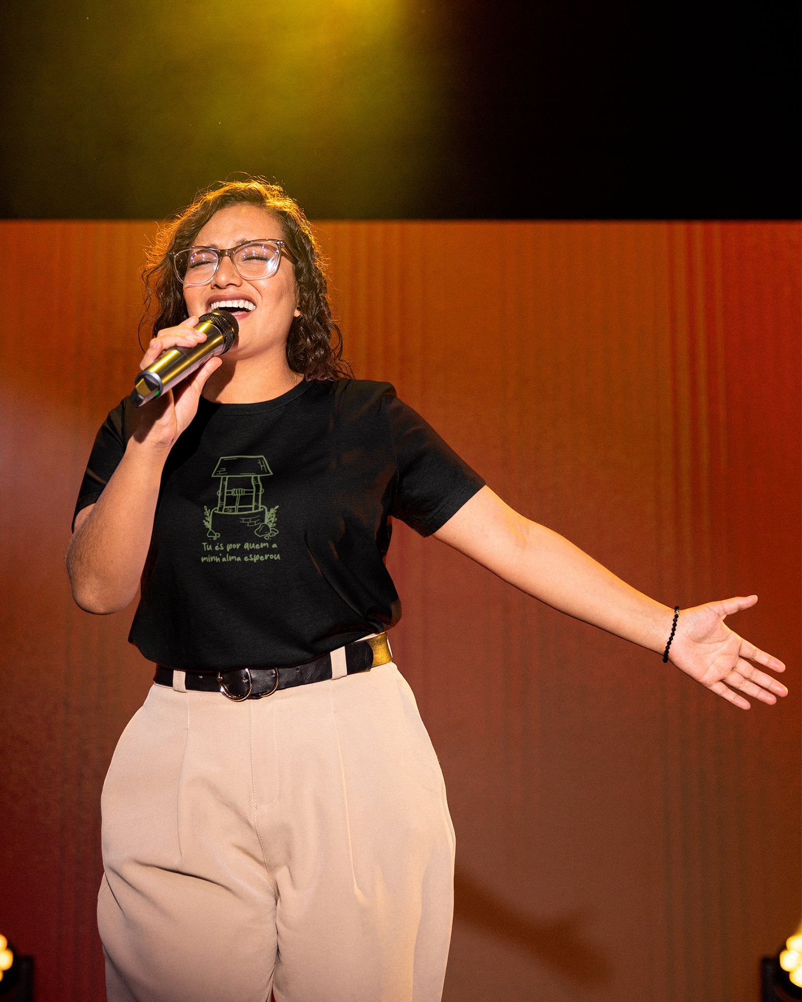 Camiseta de Algodão Tu És Por Quem A Minha Alma Esperou