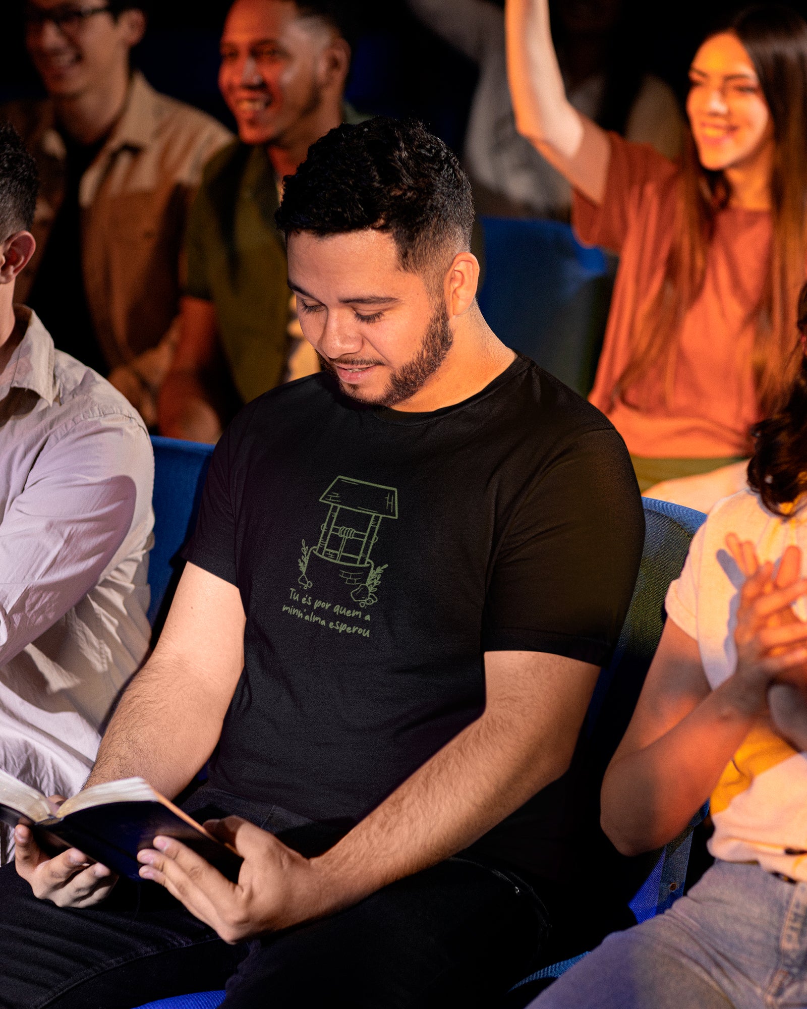 Camiseta de Algodão Tu És Por Quem A Minha Alma Esperou