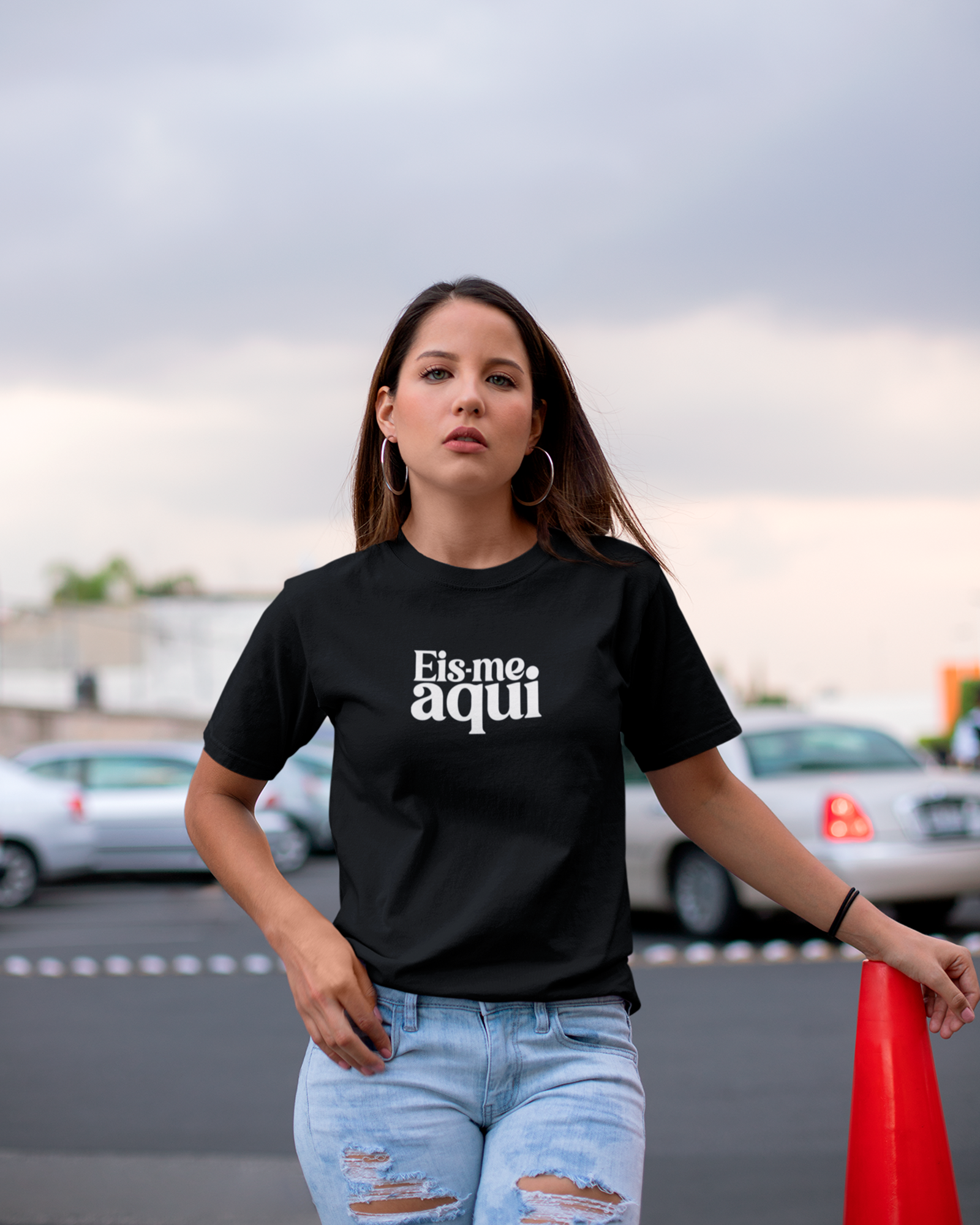 Camiseta de Algodão Eis Me Aqui