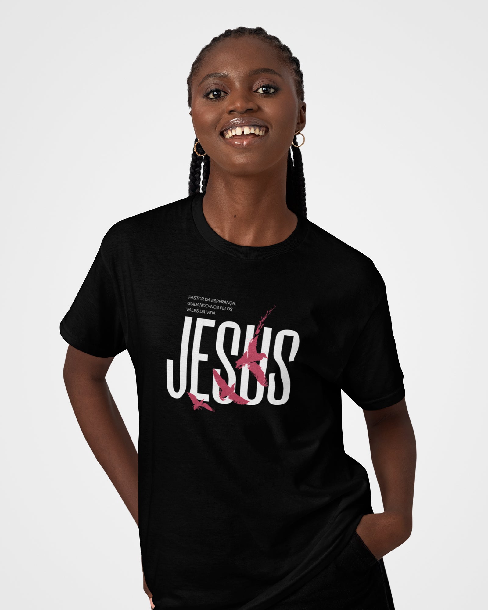 Camiseta de Algodão Pastor Da Esperança