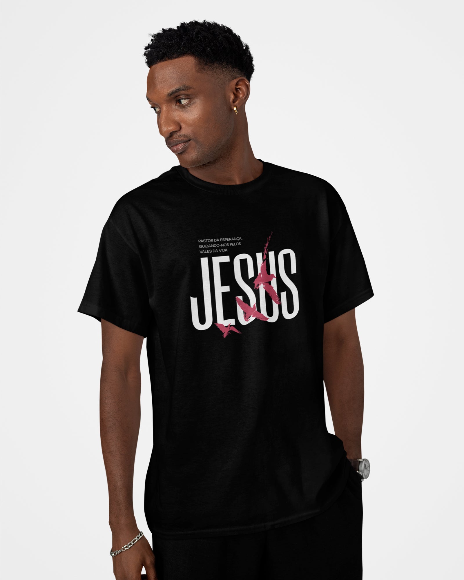 Camiseta de Algodão Pastor Da Esperança