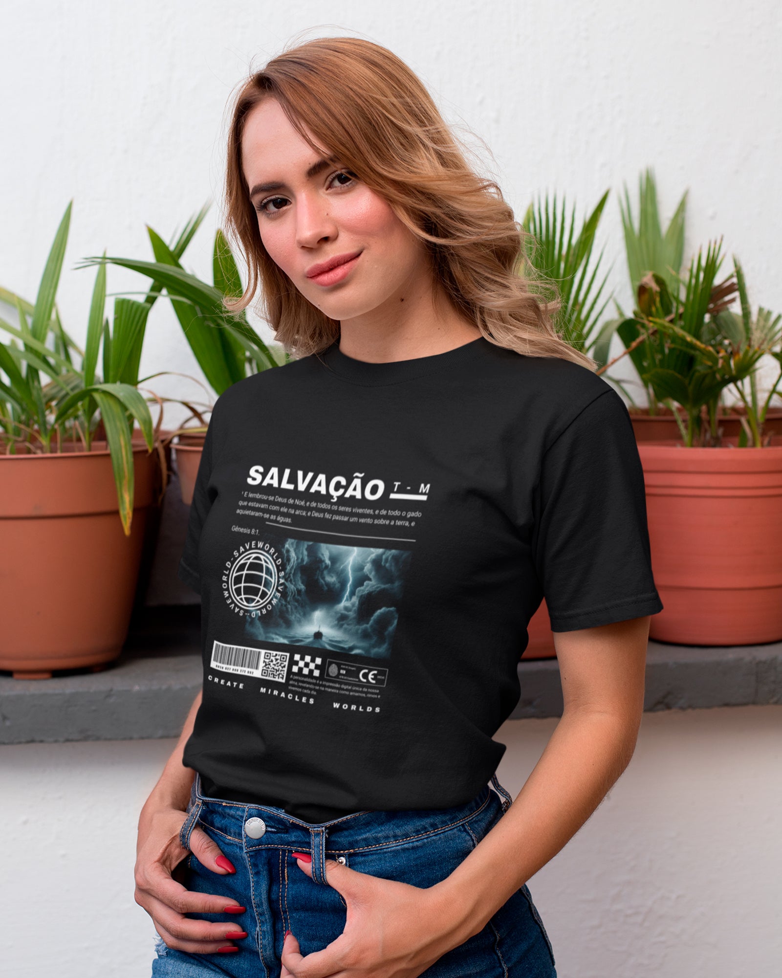 Camiseta de Algodão Salvação