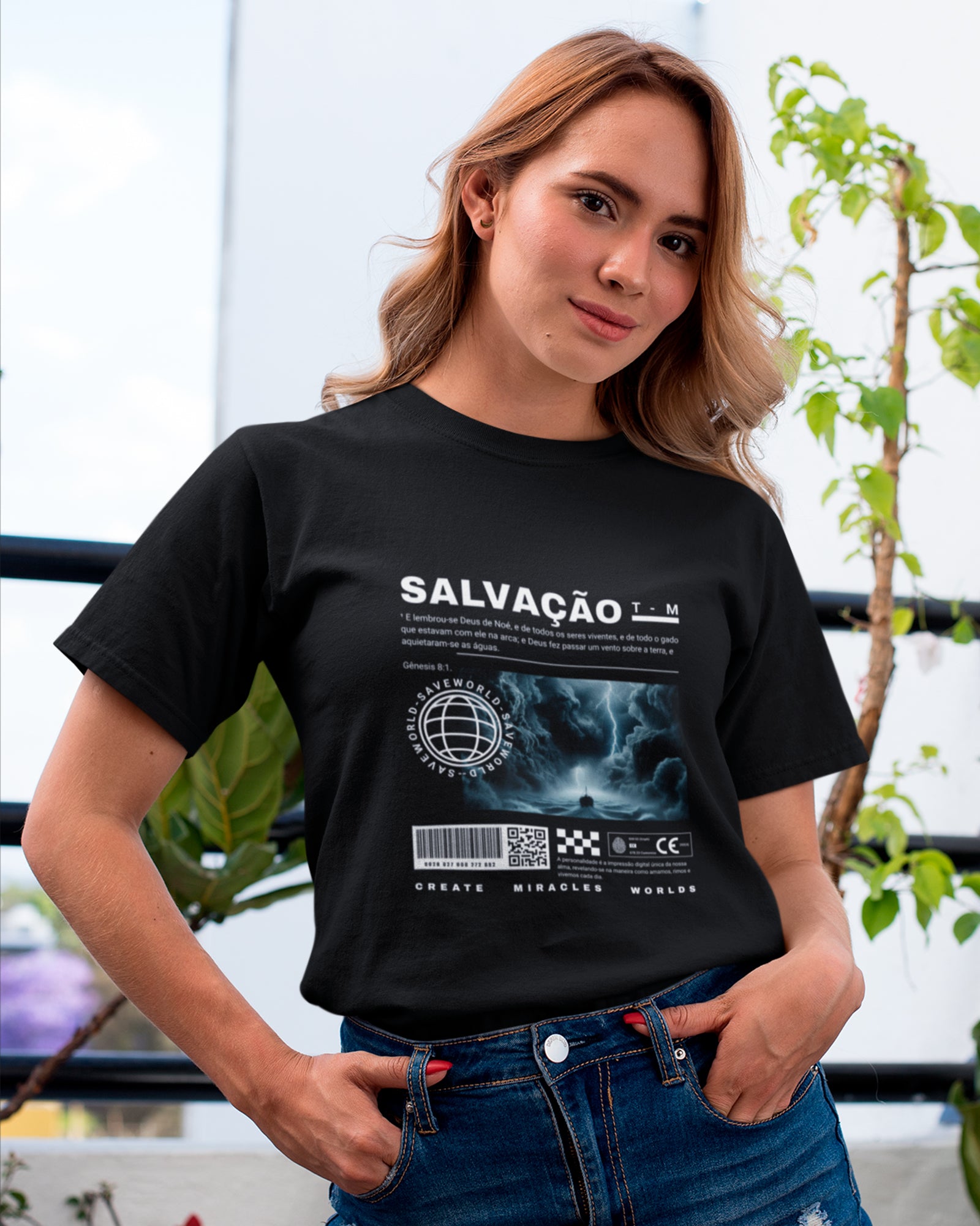 Camiseta de Algodão Salvação