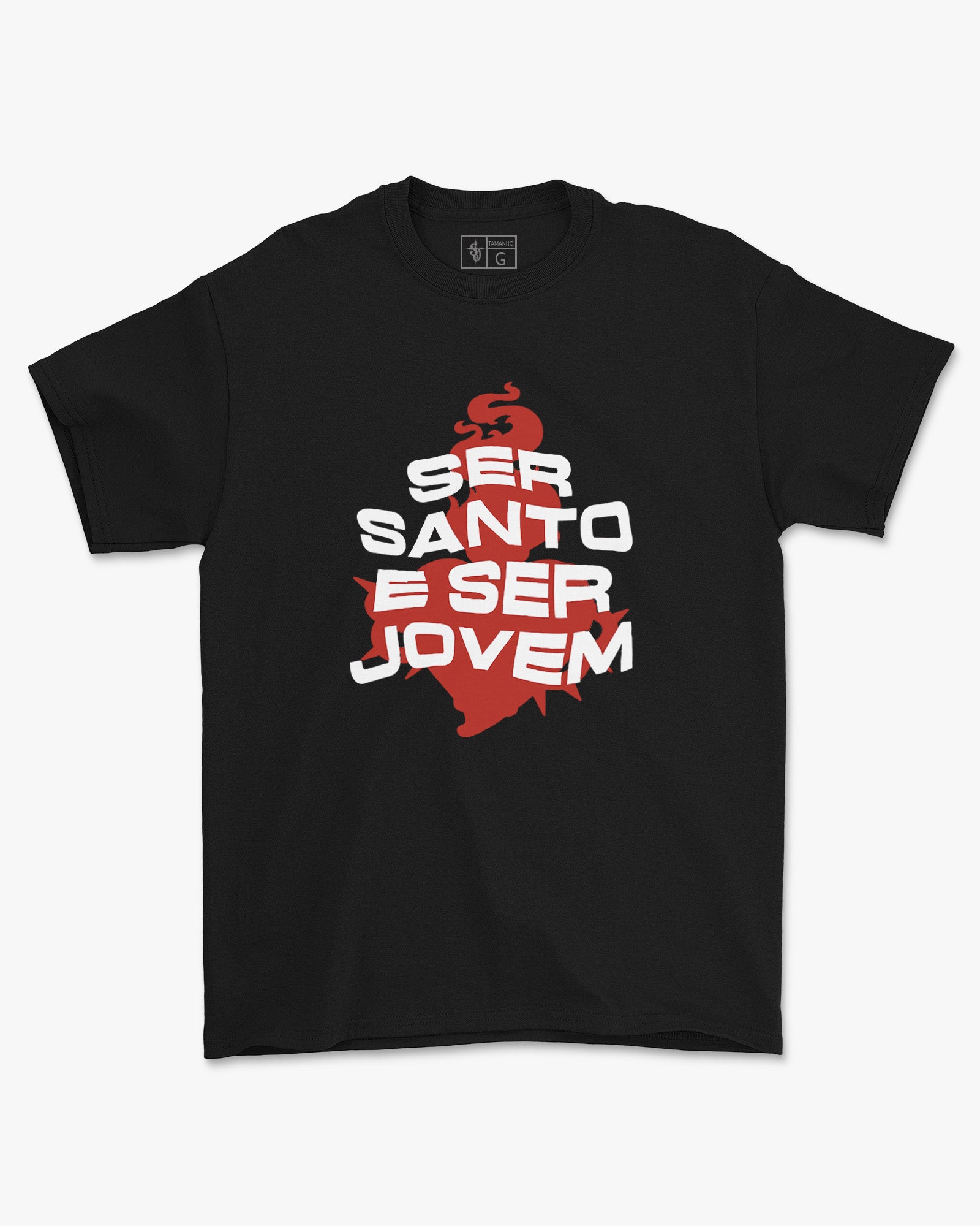 Camiseta de Algodão Ser Santo E Ser Jovem