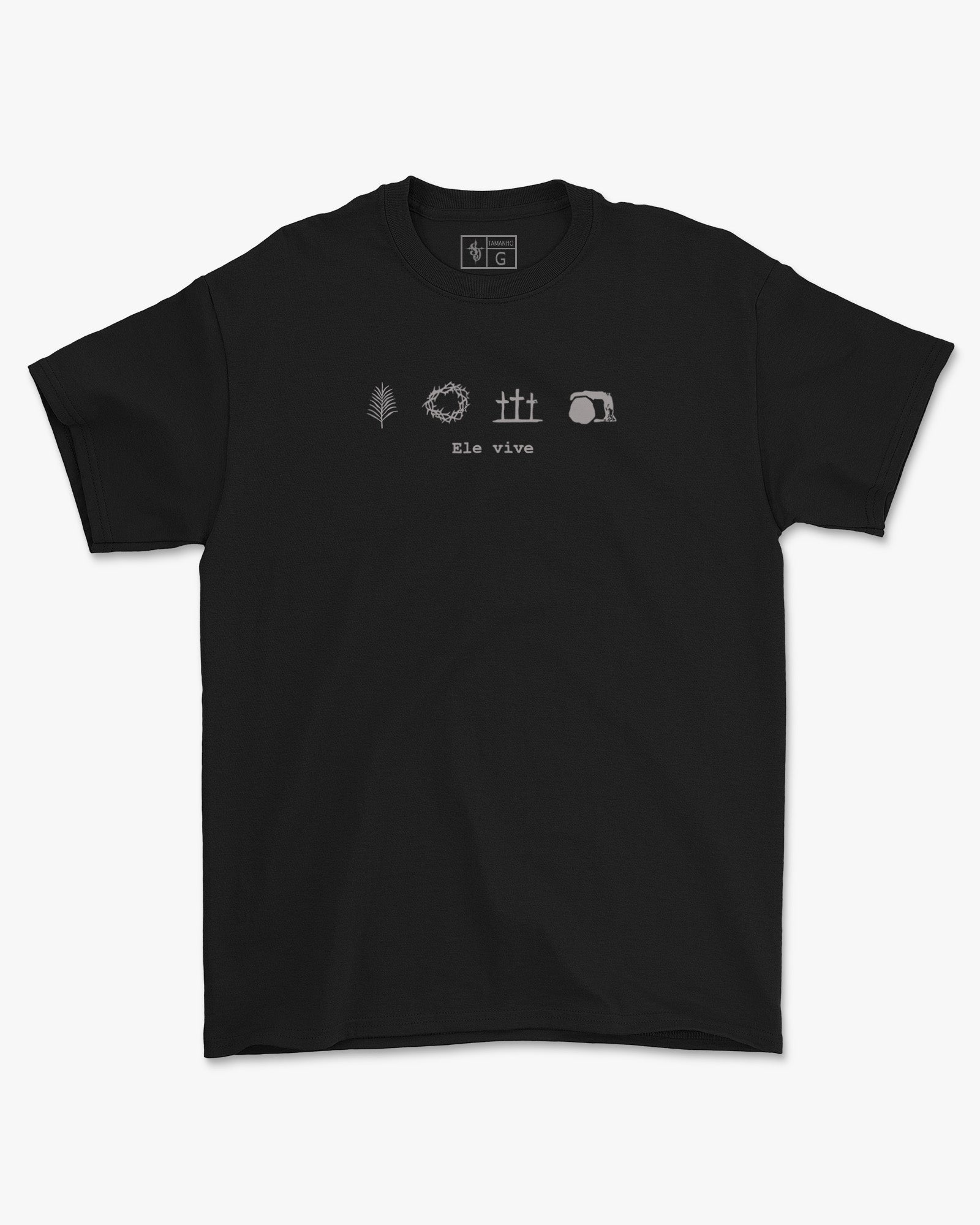 Camiseta de Algodão Ele Vive