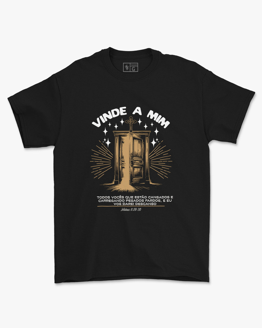 Camiseta de Algodão Vinde A Mim
