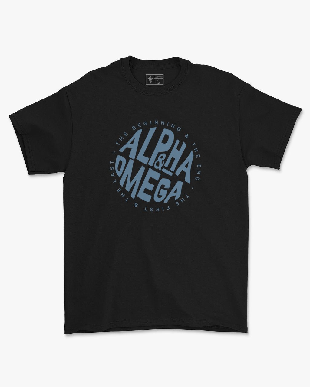 Camiseta de Algodão Alpha E Omega