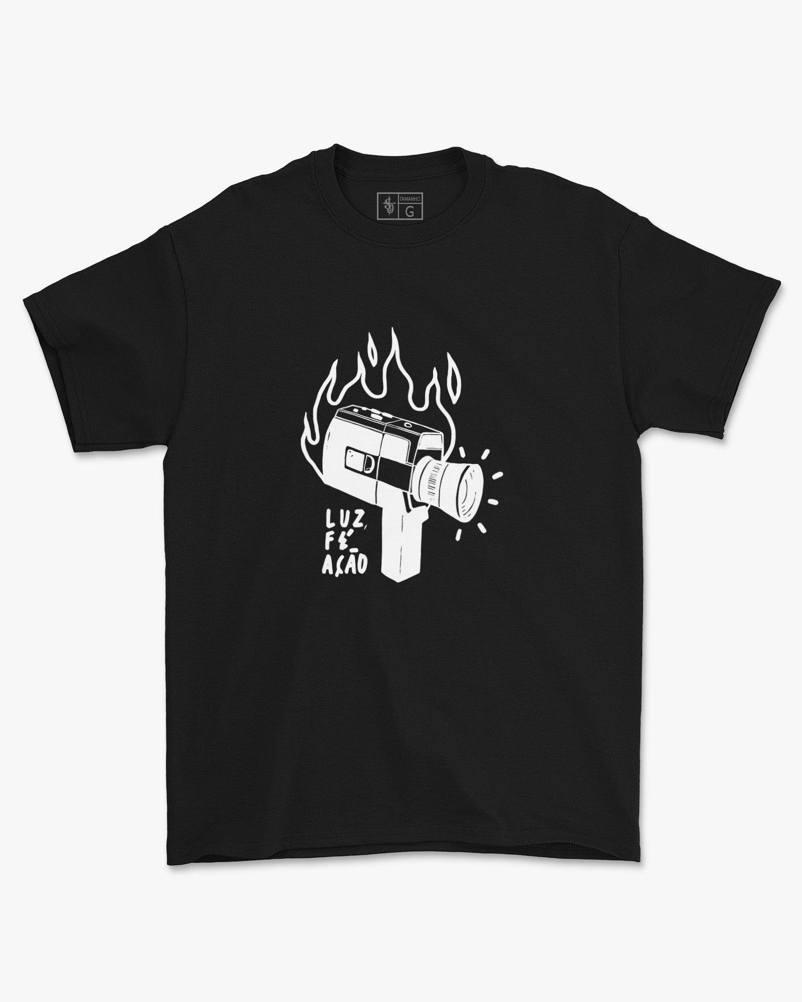 Camiseta de Algodão Luz Fé Ação