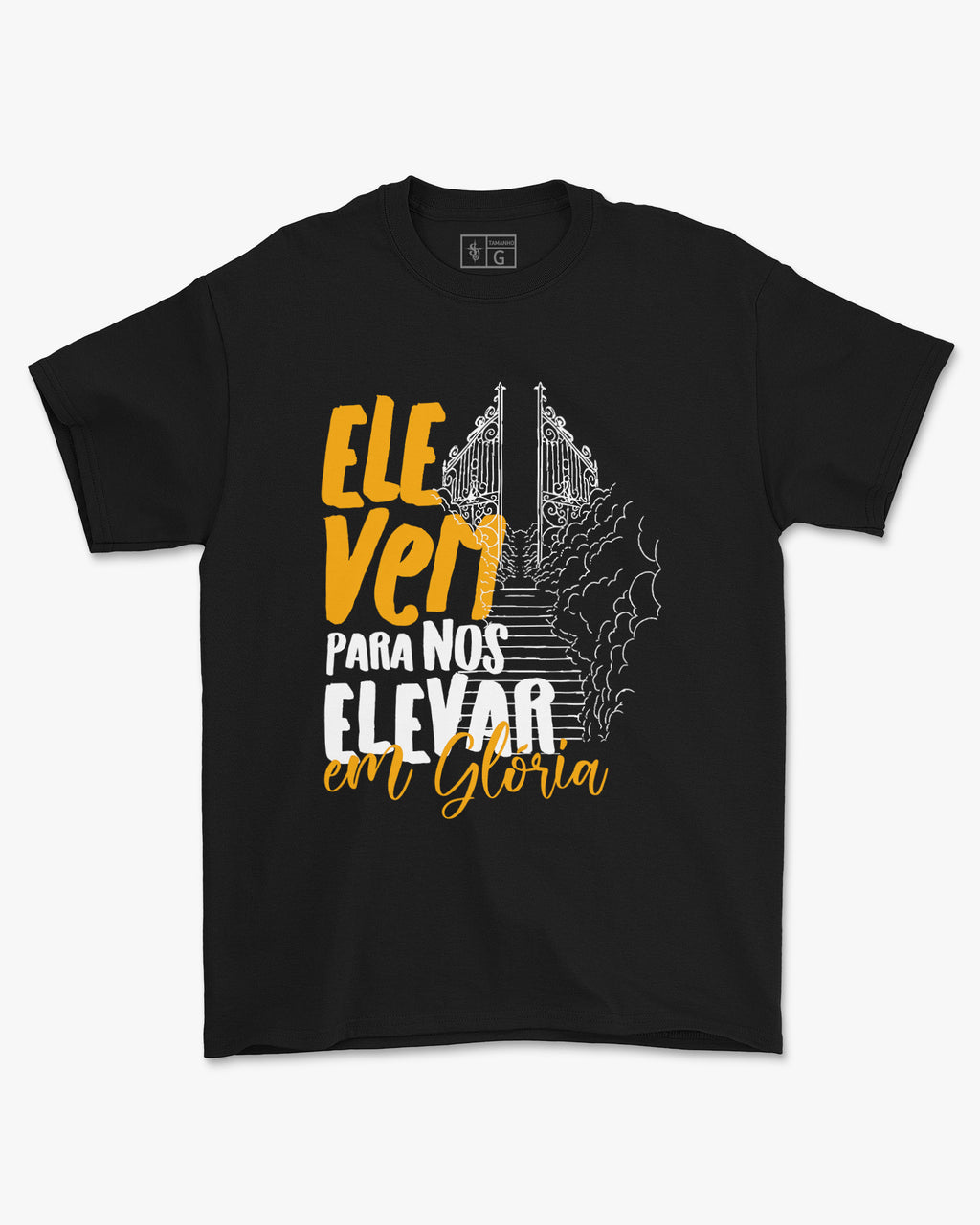 Camiseta de Algodão Ele Vem Para Nos Elevar