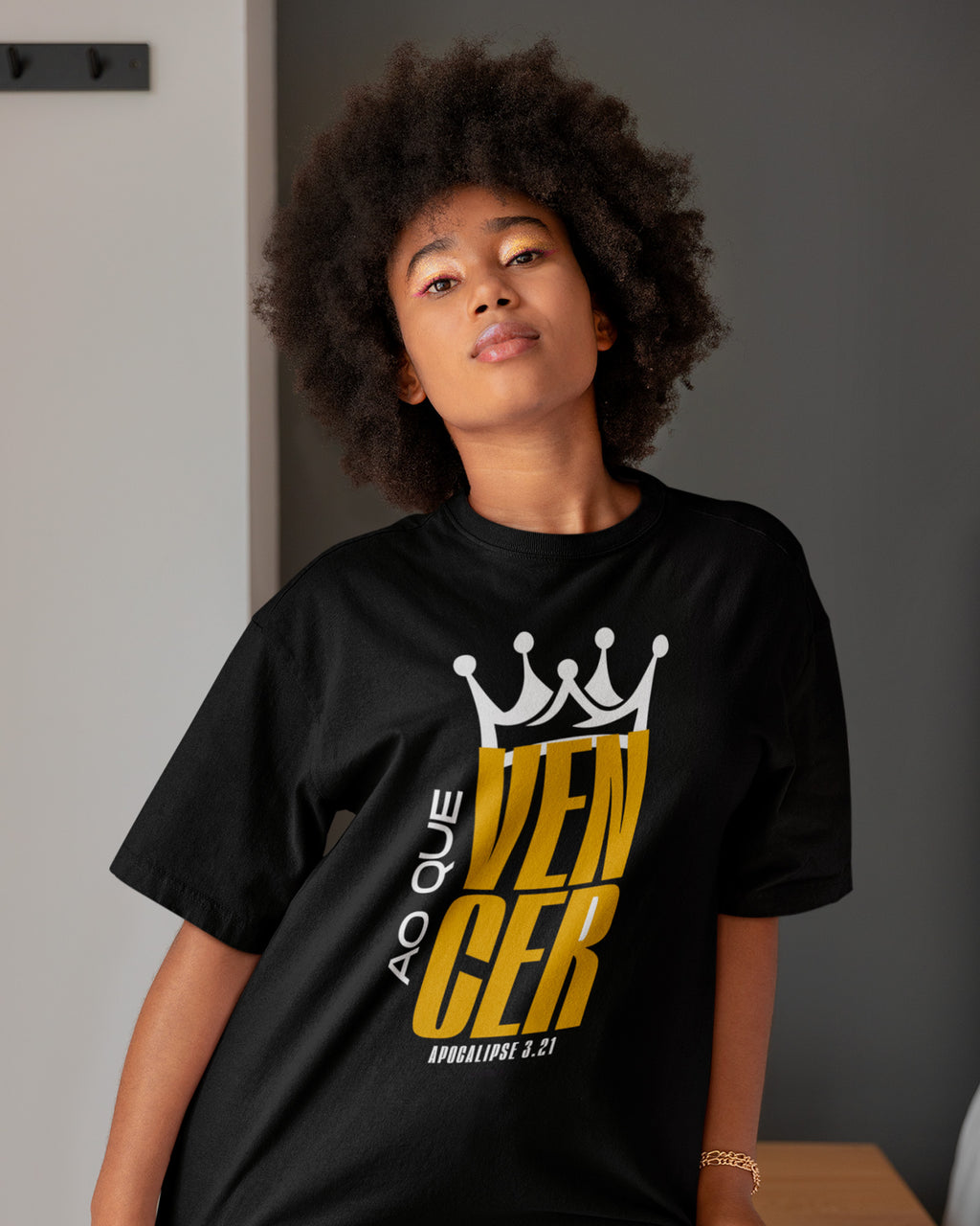 Camiseta de Algodão Ao Que Vencer