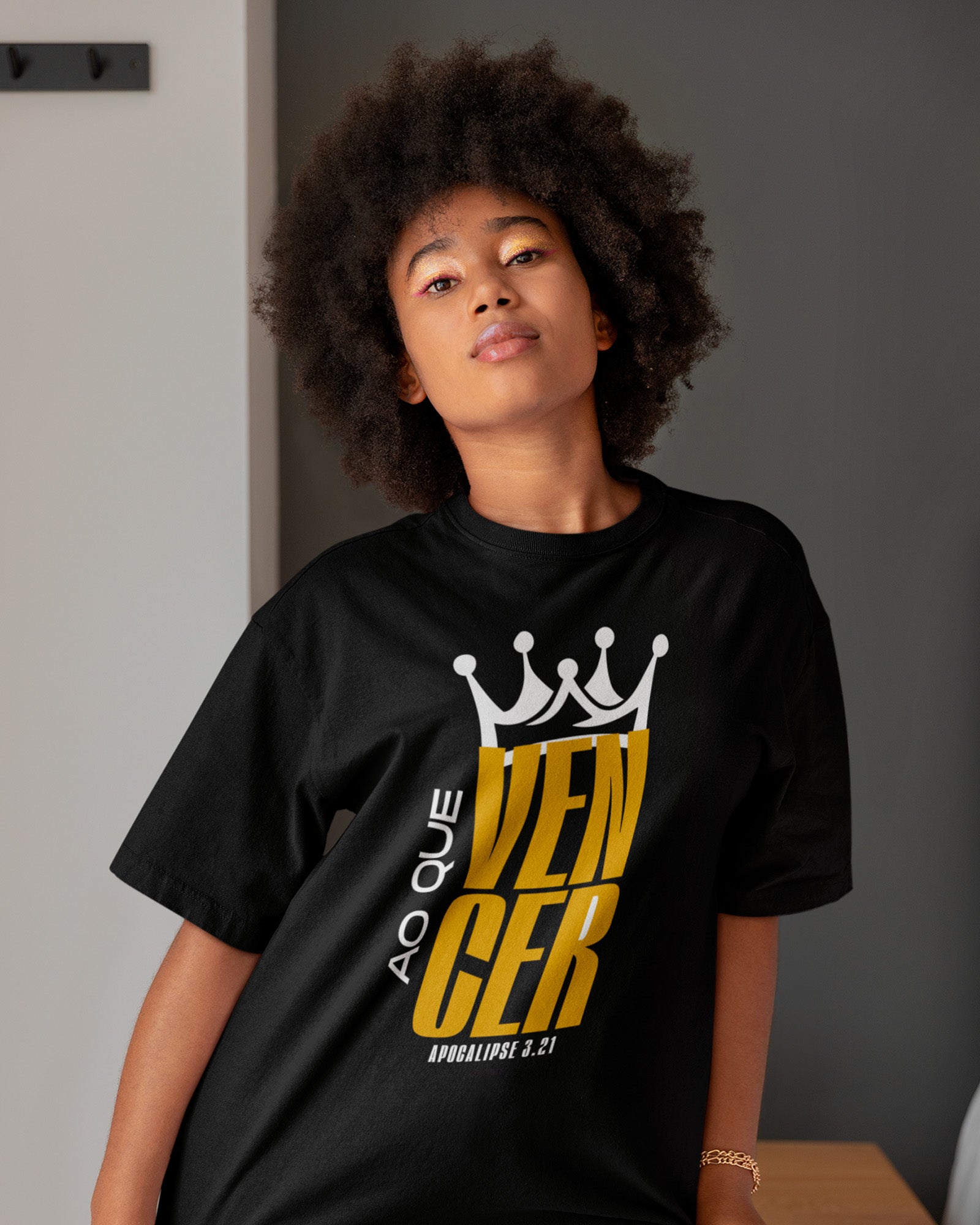 Camiseta de Algodão Ao Que Vencer