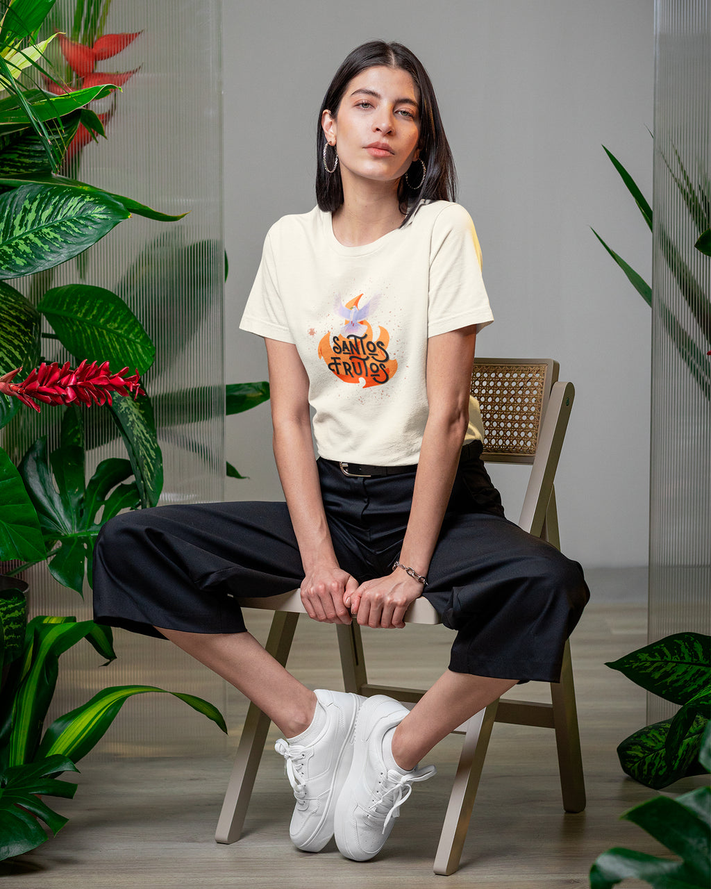 Camiseta de Algodão Santos Frutos
