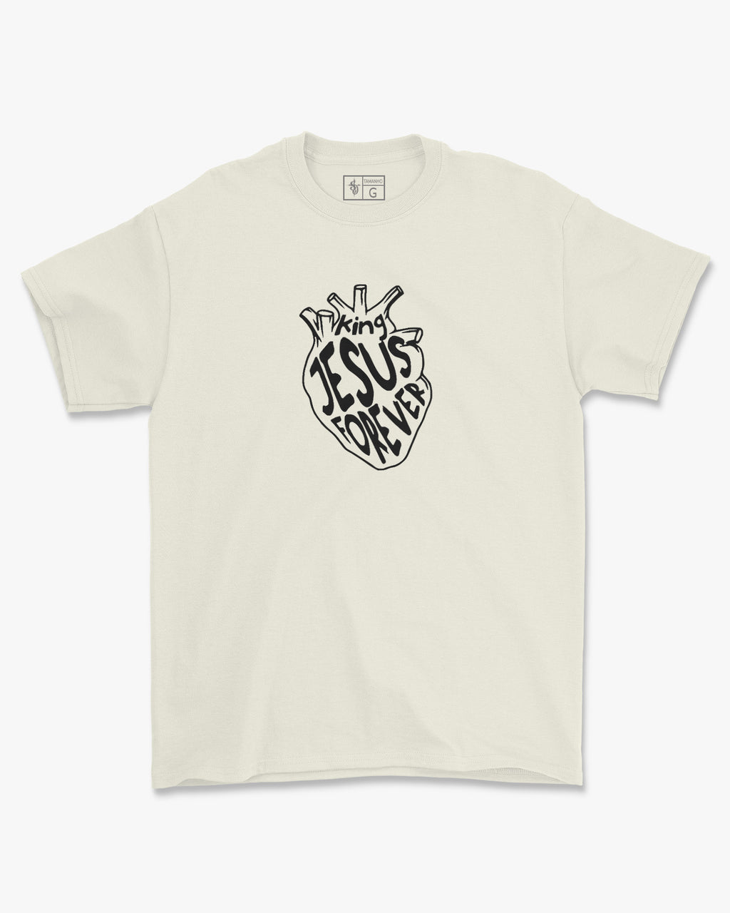 Camiseta de Algodão King Jesus Forever