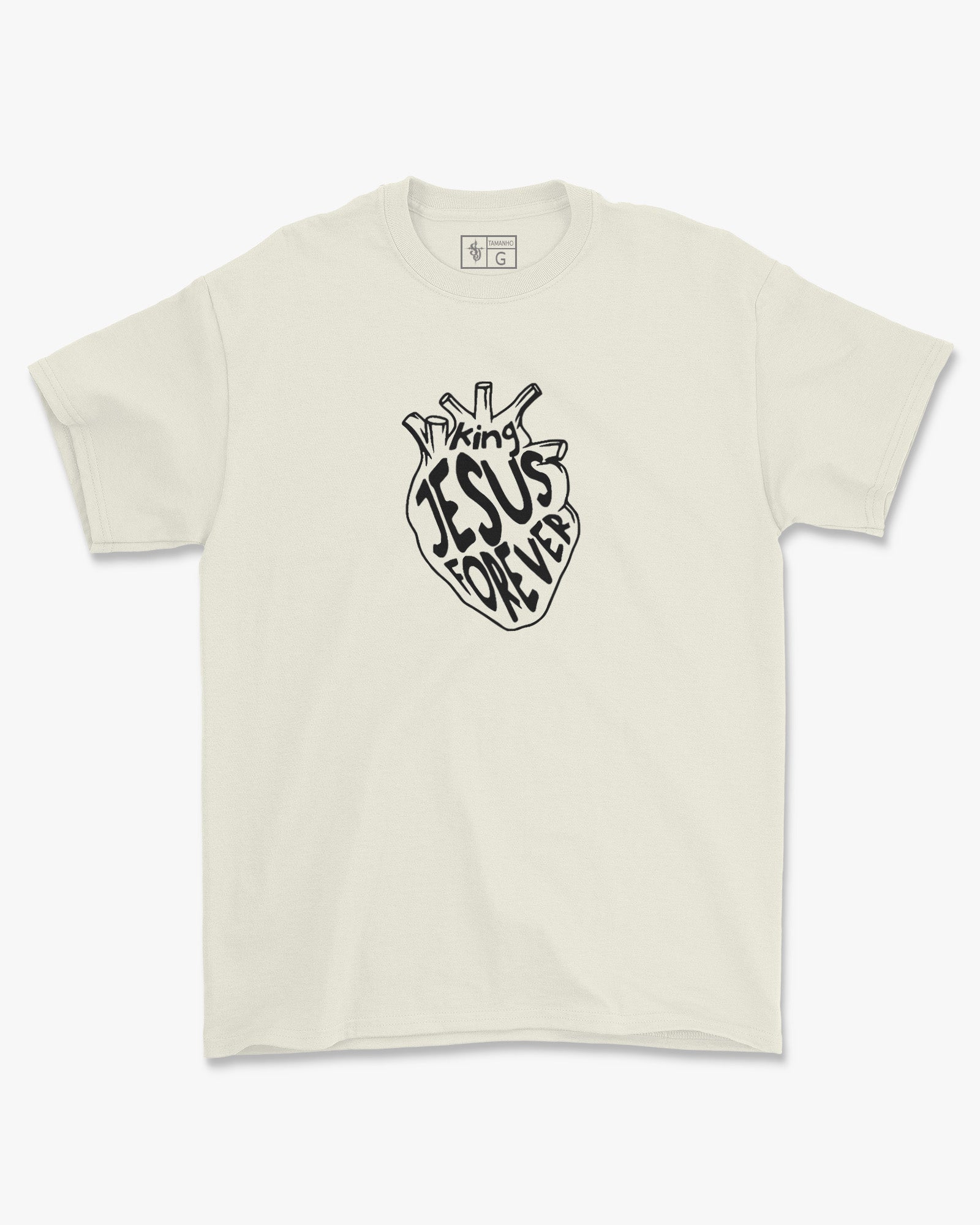 Camiseta de Algodão King Jesus Forever