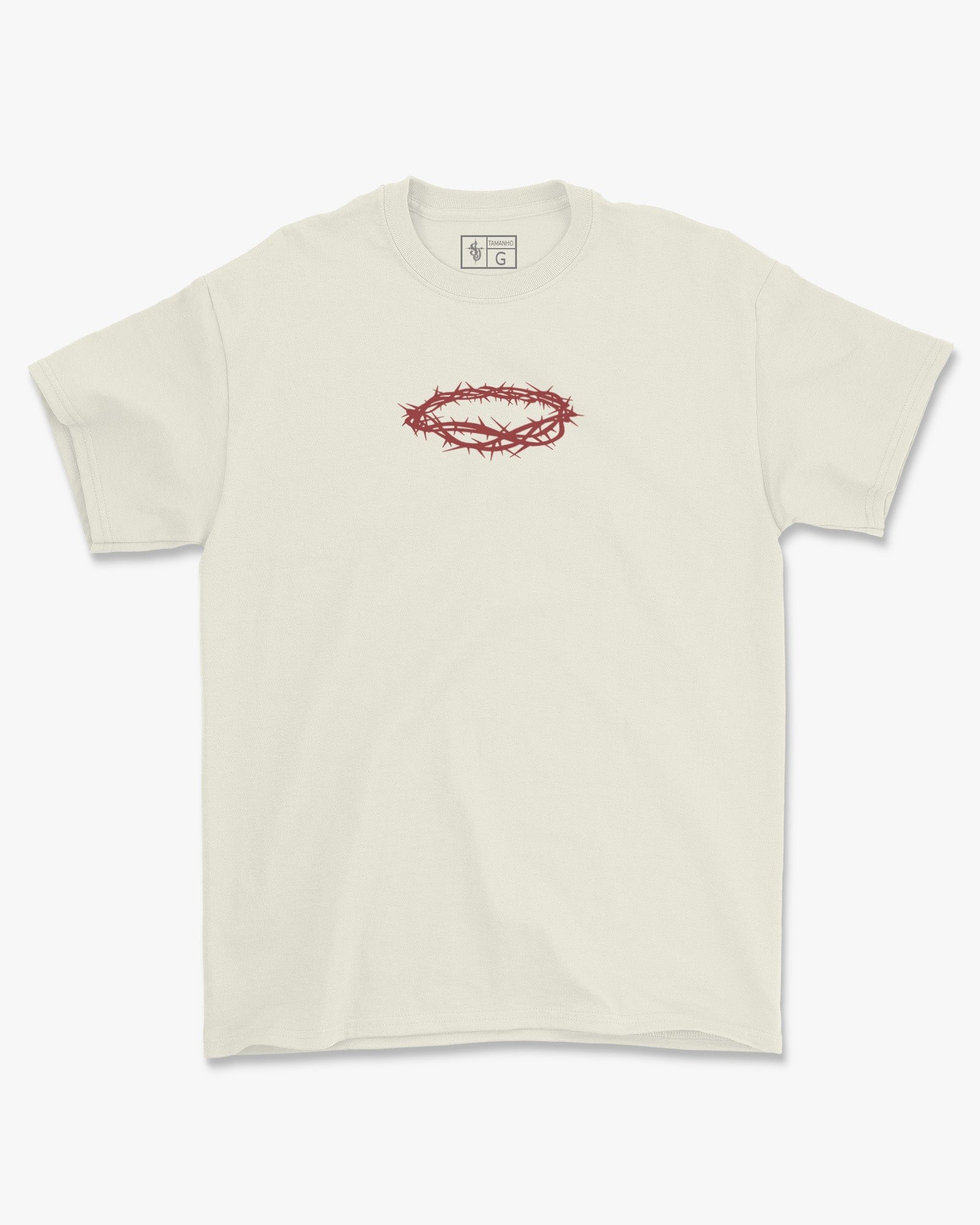 Camiseta de Algodão Coroa De Espinhos