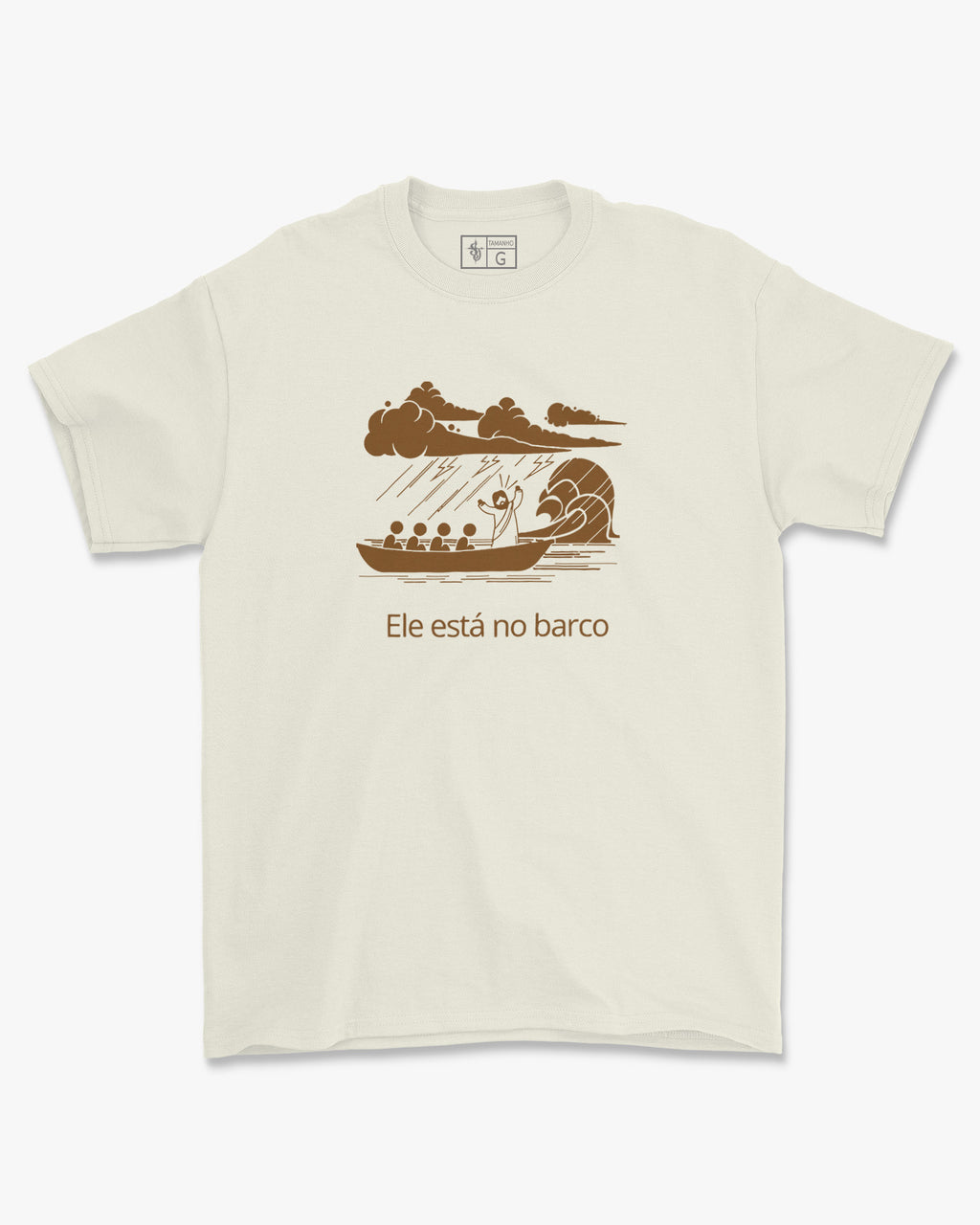 Camiseta de Algodão Ele Está No Barco