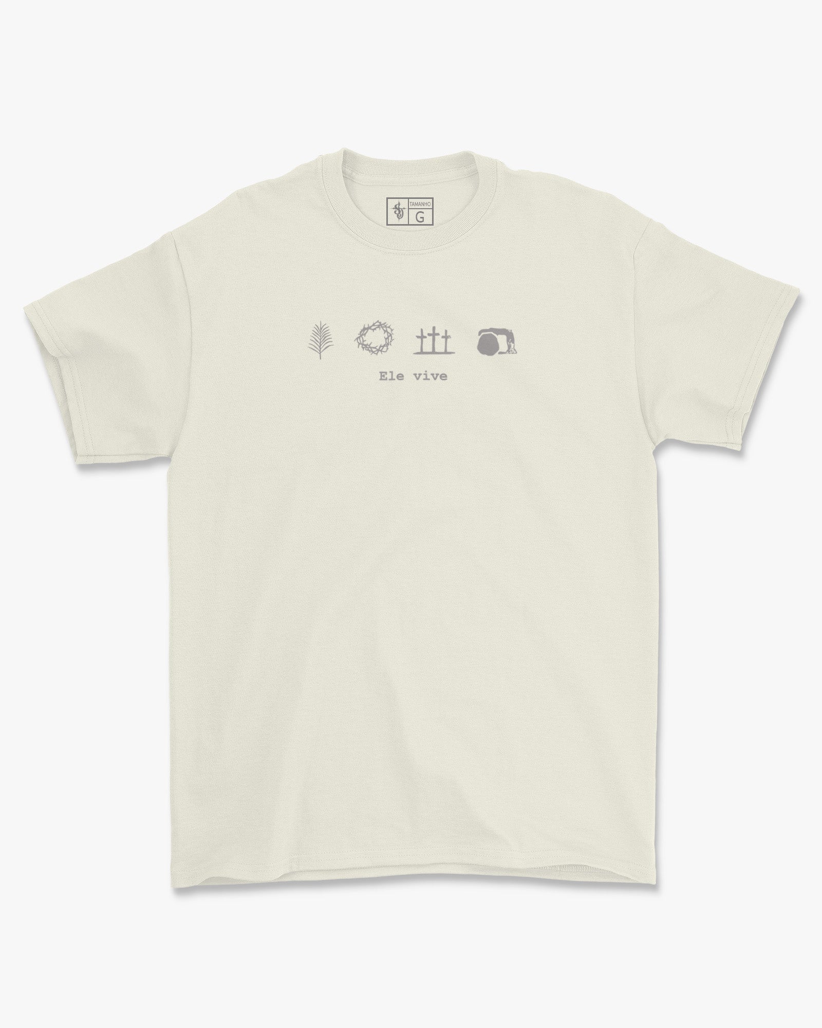 Camiseta de Algodão Ele Vive