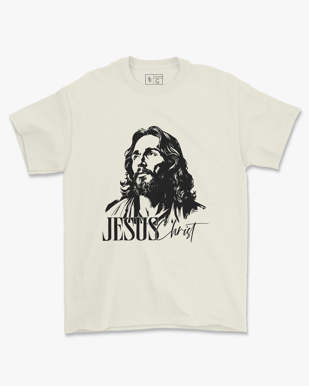 Camiseta de Algodão Face De Jesus