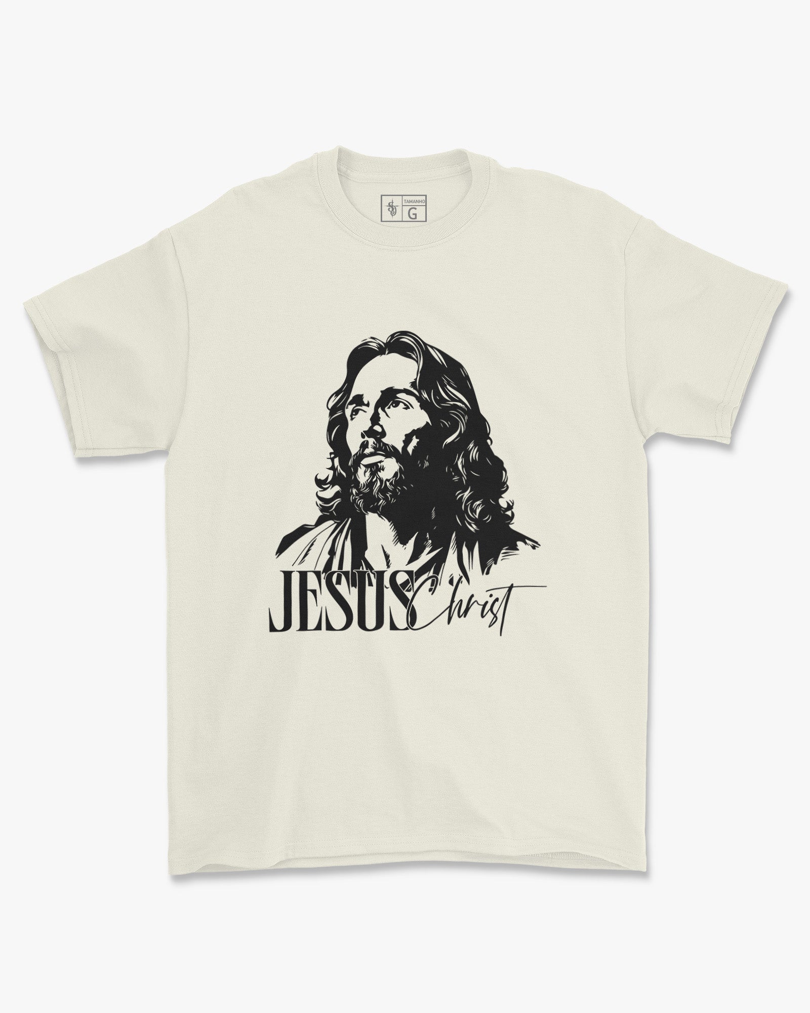 Camiseta de Algodão Face De Jesus