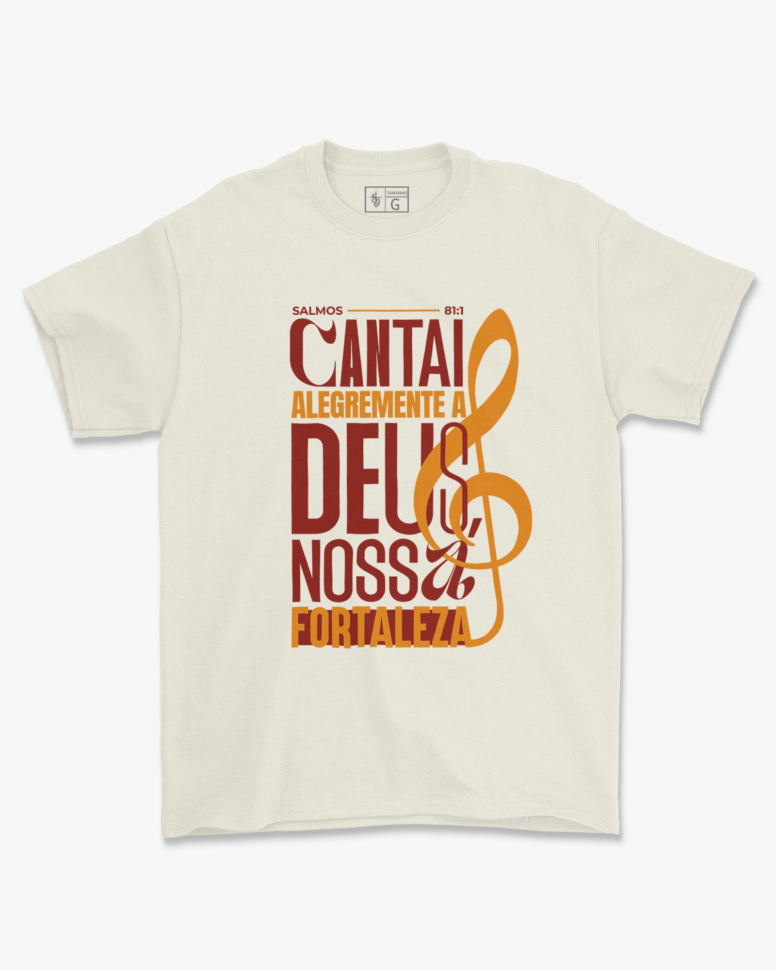 Camiseta de Algodão Cantai Alegremente